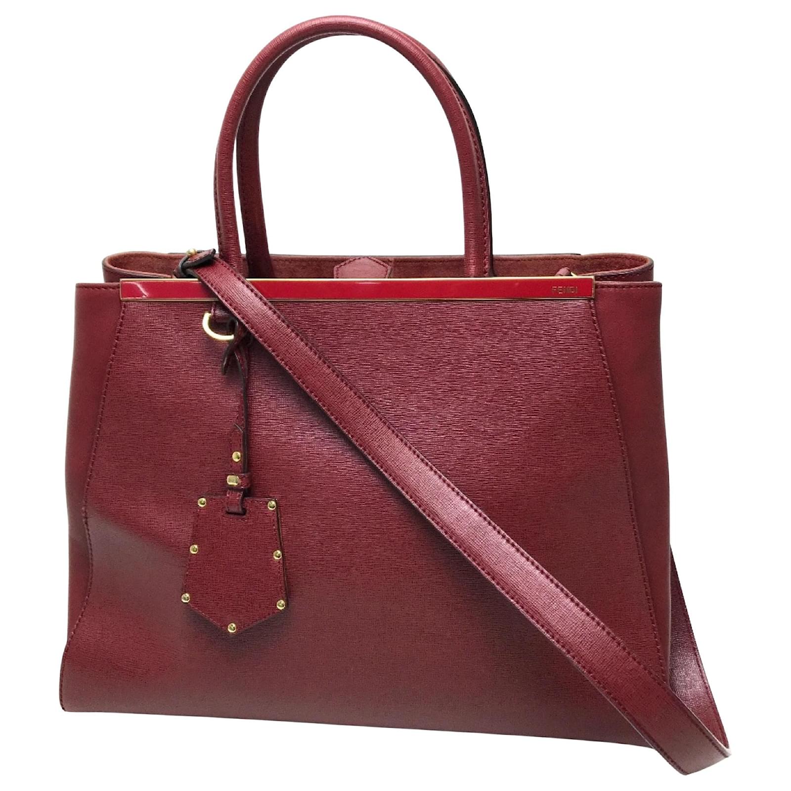 Fendi 2Jours Dark red Leather Joli Closet