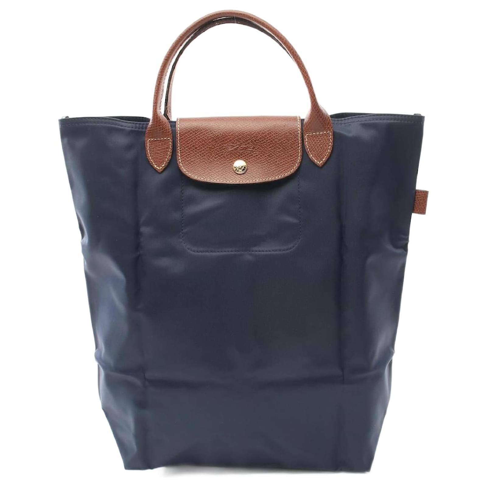 Bolso Tote M Le Pliage Original de Longchamp Azul Lienzo ref