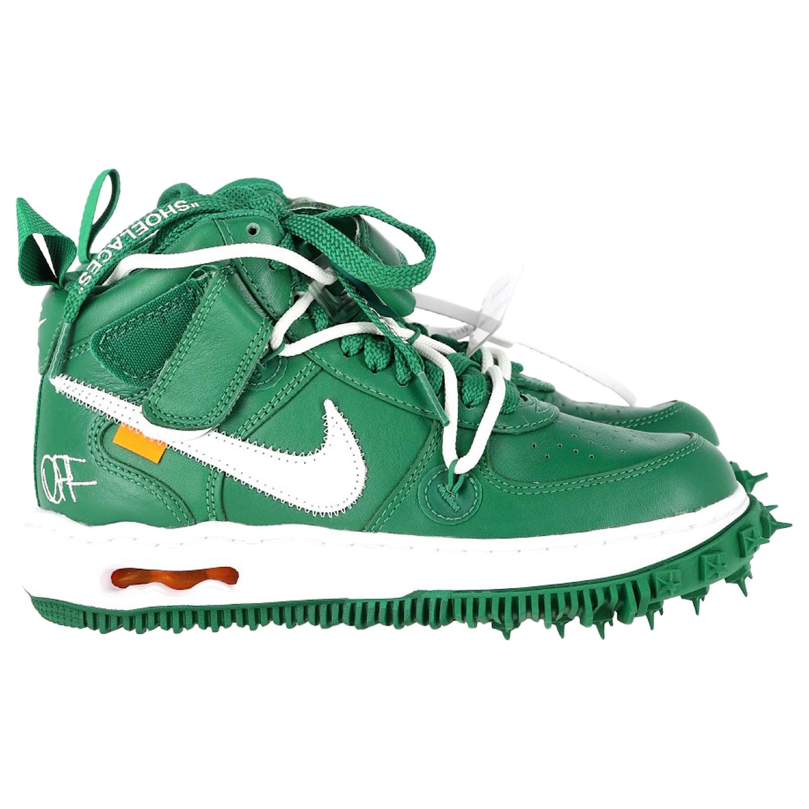 nike x off white air force 1 green