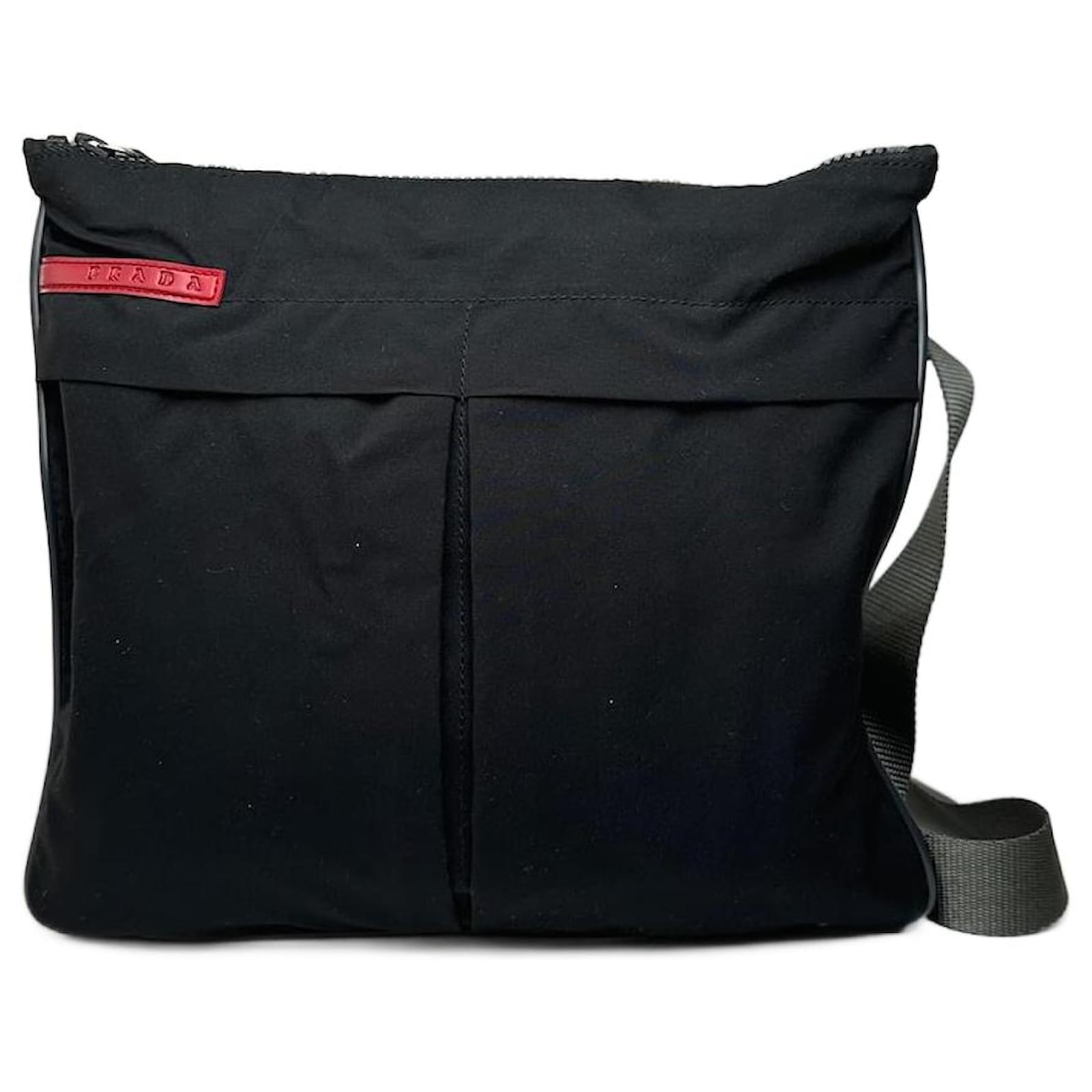 Vintage Prada Sport Crossbody Bag Black Polyester ref.2137660
