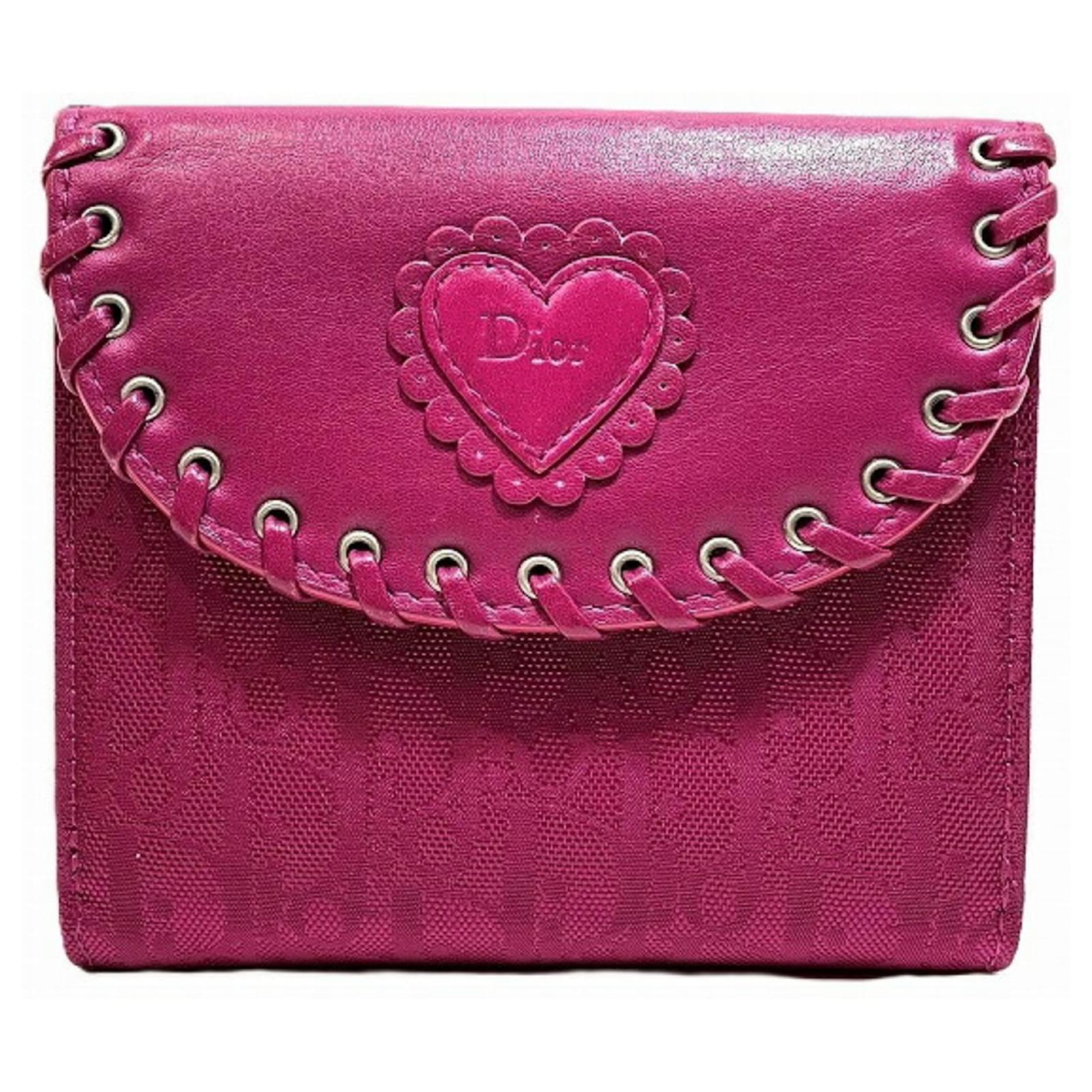 良品✨Christian Dior Trotter Bifold Wallet AUTH CHRISTIAN DIOR VINTAGE TROTTER PATTERN CANVAS BI-FOLD