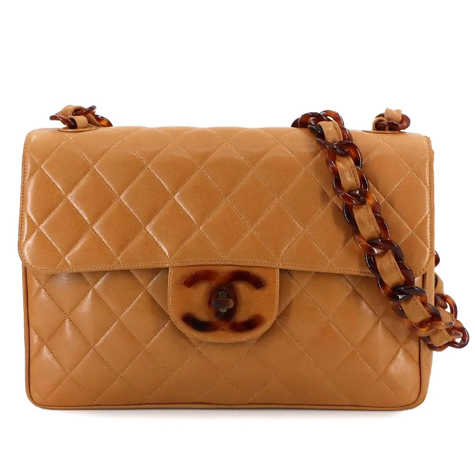Chanel Matelasse Tortoiseshell Plastic Chain Shoulder Bag Brown