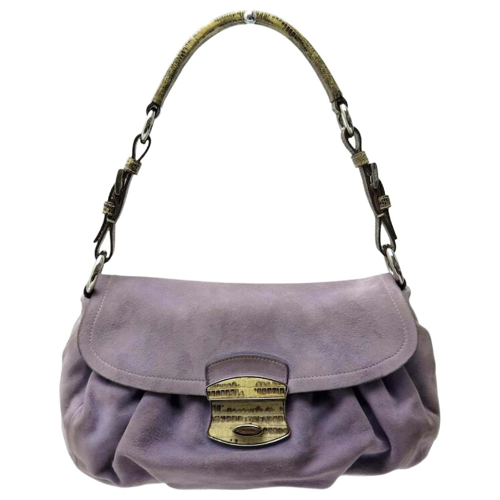 バッグ Prada Vintage Bag Purple Y2k BR2759 VINTAGE PRADA BR2759 SHOULDER BAG LILA SUEDE AND PYTHON 2004