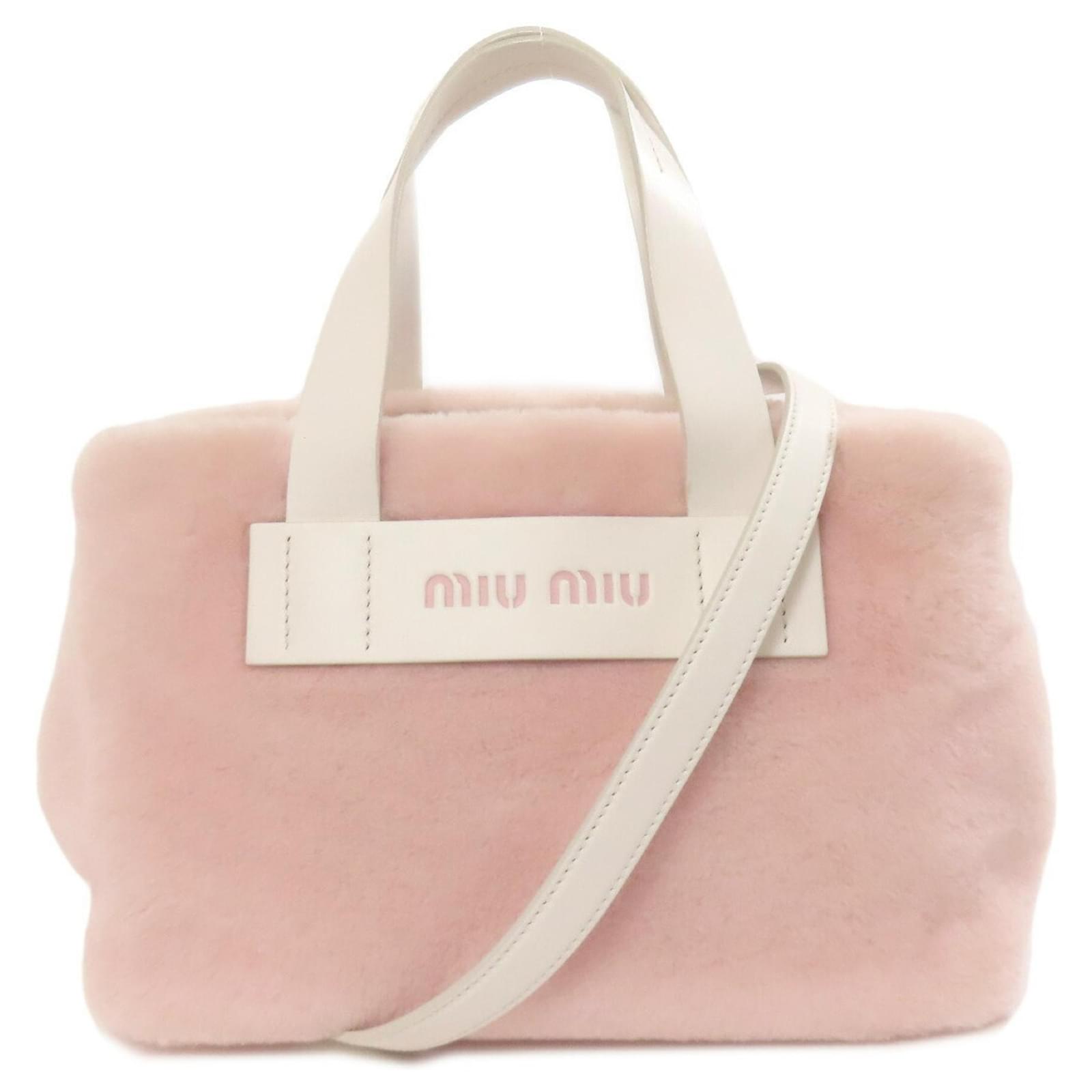 Miu Miu Pink Fur Shoulder Bag
