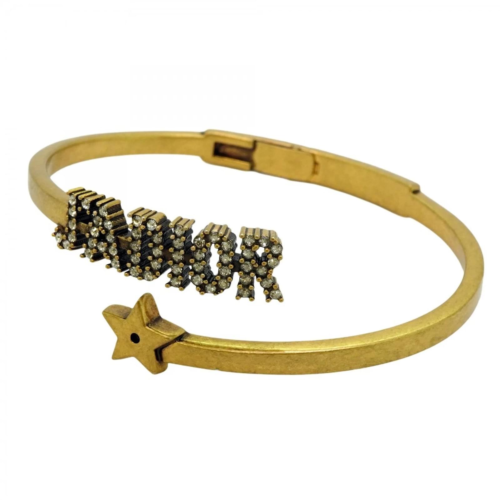 Christian Dior J'ADIOR Star Shape Bangle Golden Gold-plated ref