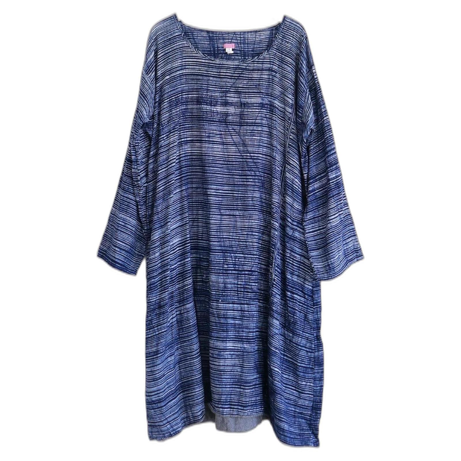 dosa Tunisian tunic indigo