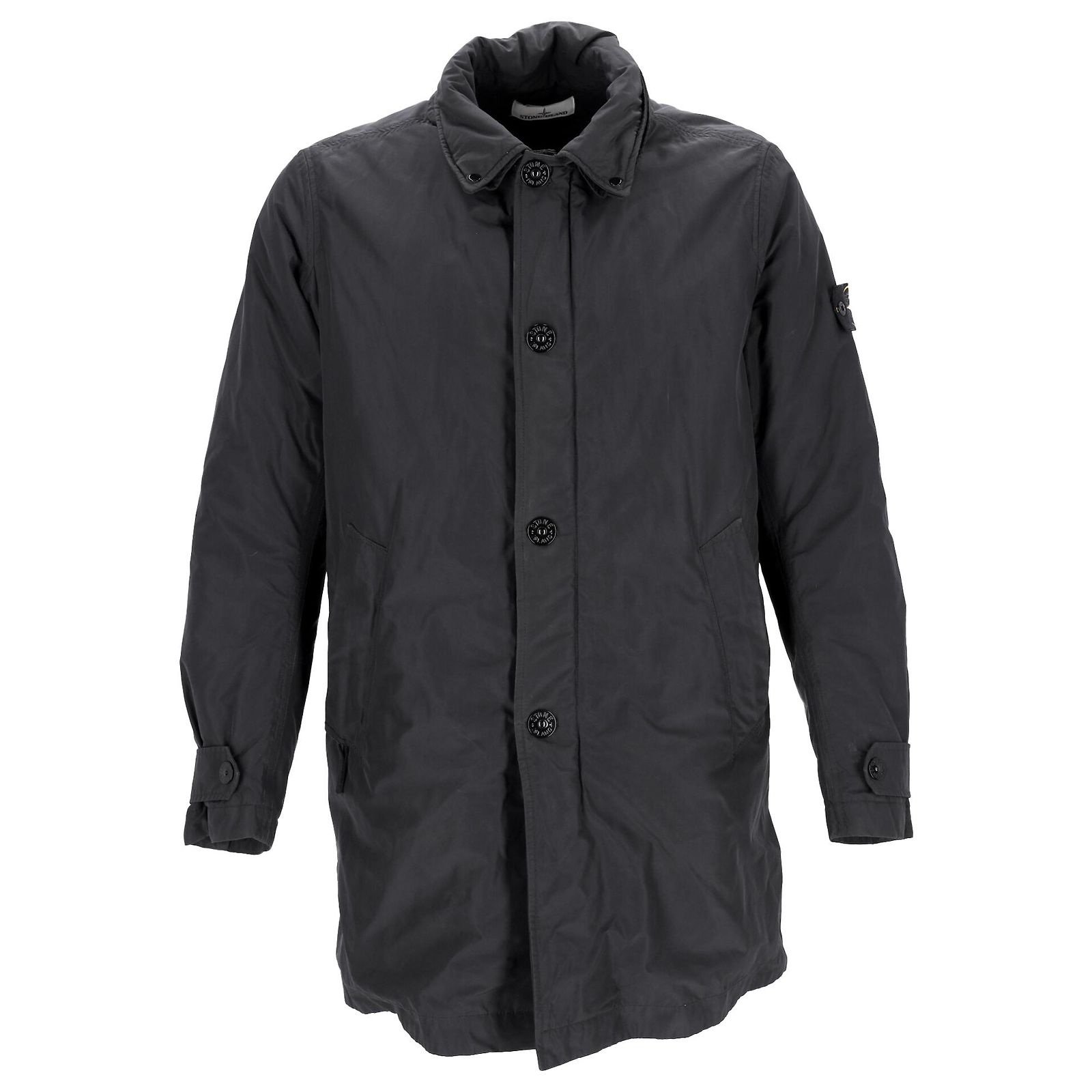 Stone Island Micro Reps Coat in Black Polyester ref.JC2151171 