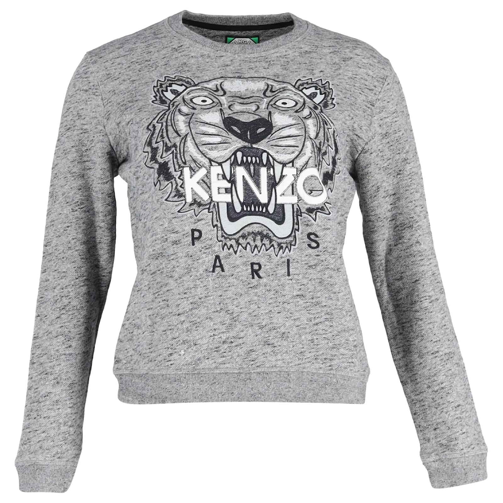 Tiger Kenzo Maglioni Donna Felpa Ricamata 'KENZO Happy Tiger' Di