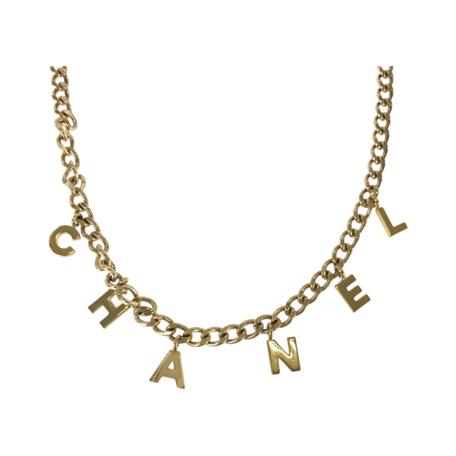 CHANEL Coco Mark Chain Belt Accessory Metal Women\'s Gold Chanel 24k Gold Chain Belt With Massive  main image 2