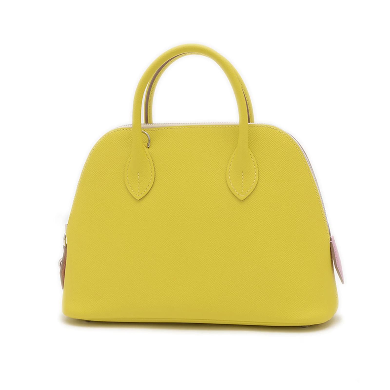 Hermès Borsa Hermes Bolide 1923 25 D'oro Pelle Joli