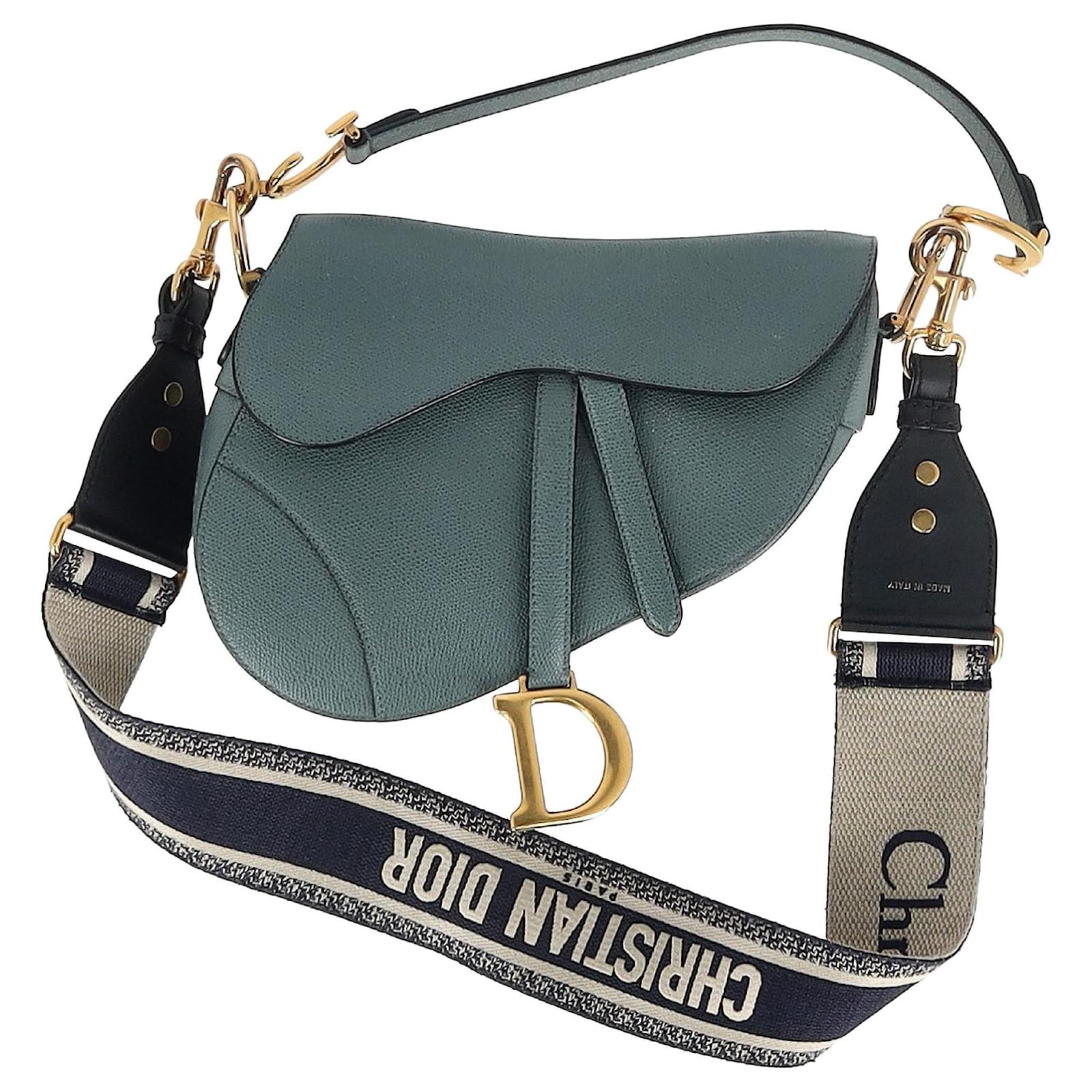 【DIOR】おしゃれなツイードバッグ☆ Saddle ツインバッグ Saddle Bag with Strap Two-Tone Latte and Black Supple