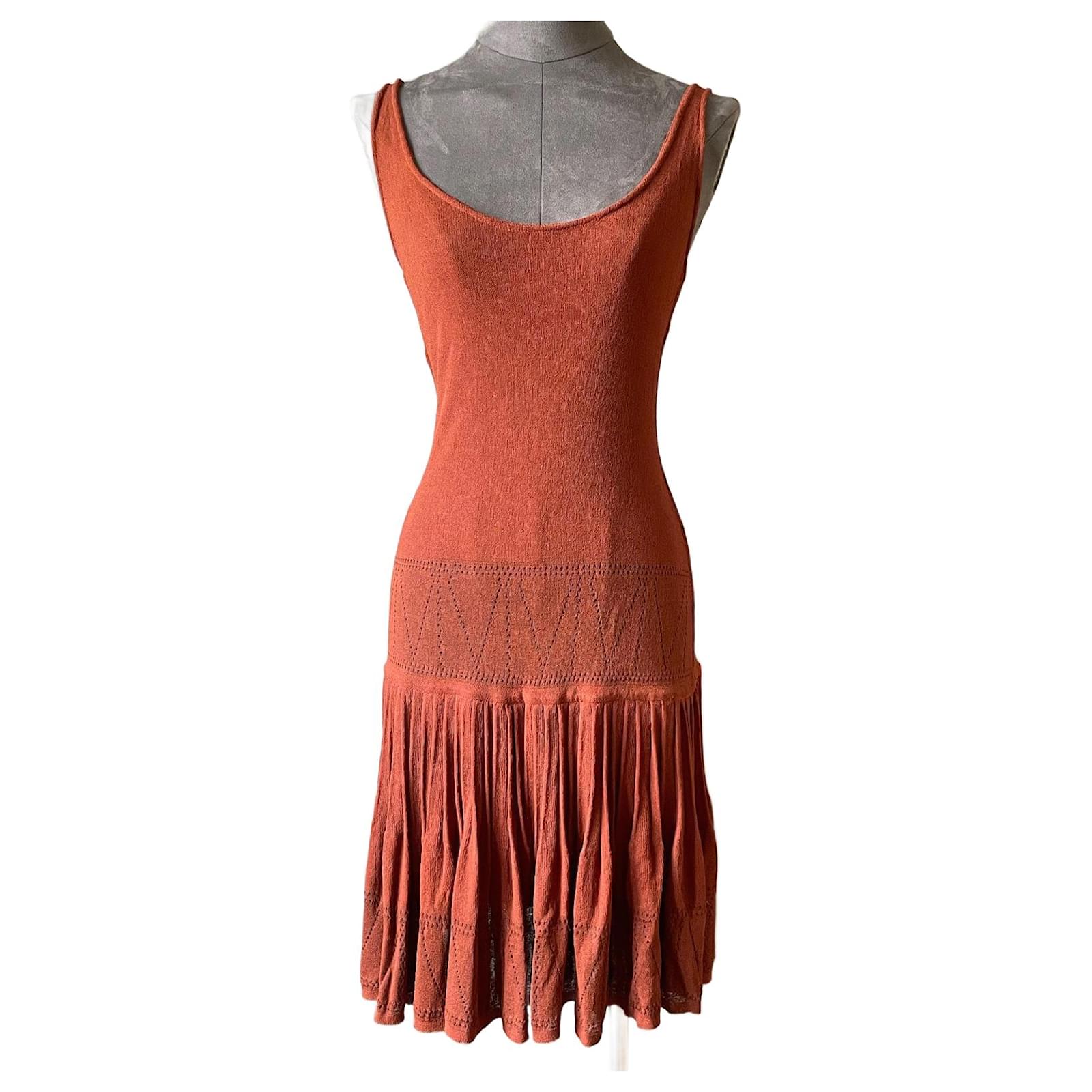 Alaa Dresses Brown Copper Rayon ref.2158746 - Joli Closet