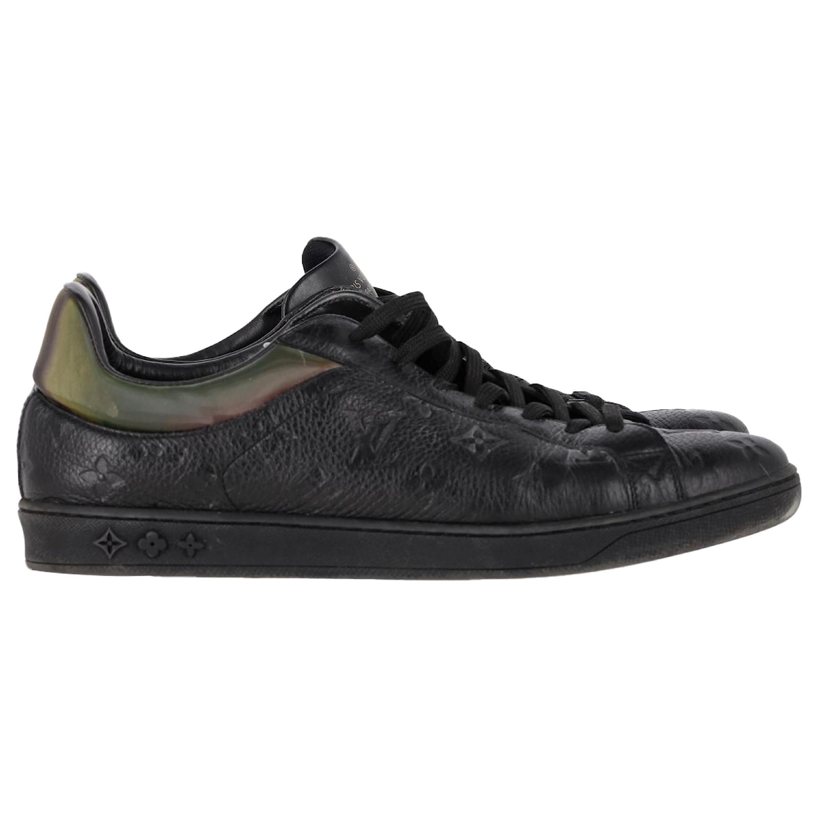 Louis Vuitton Luxembourg Monogram Sneakers in Black Leather ref