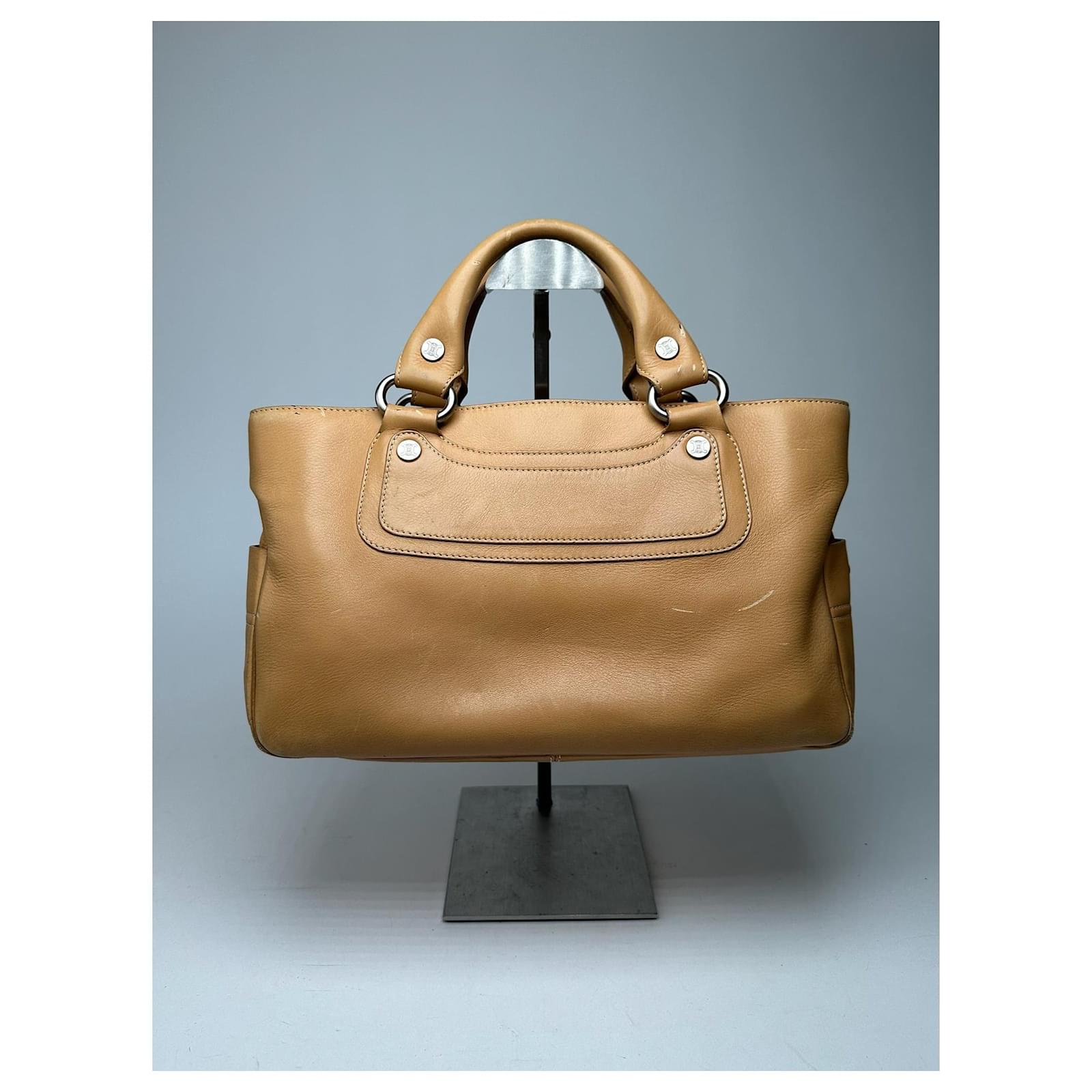 Vintage Borse Pelle Color Cammello Céline Borsa A Mano In Pelle