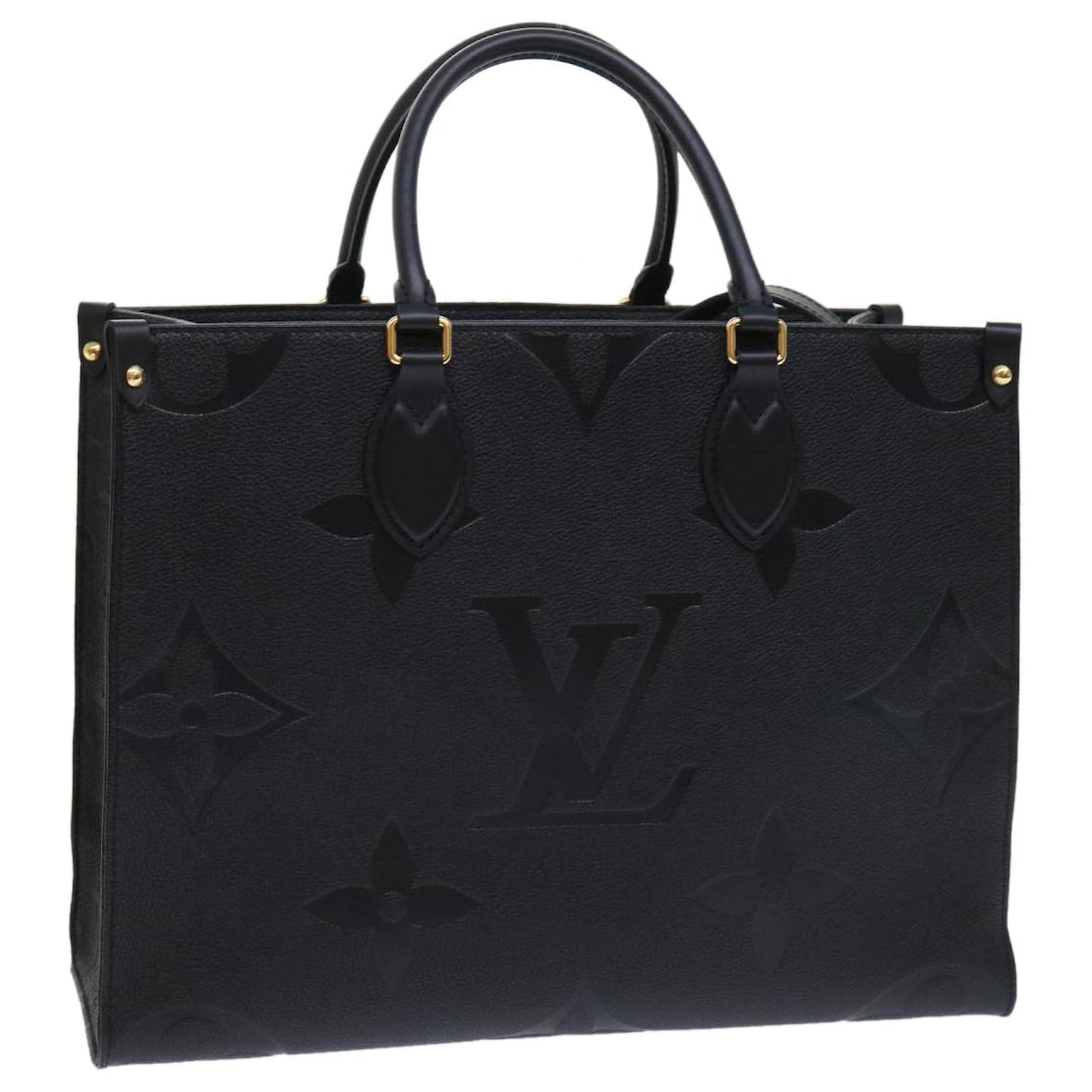 LOUIS VUITTON Monogram Empreinte On The Go MM Bolsa 2way Negra