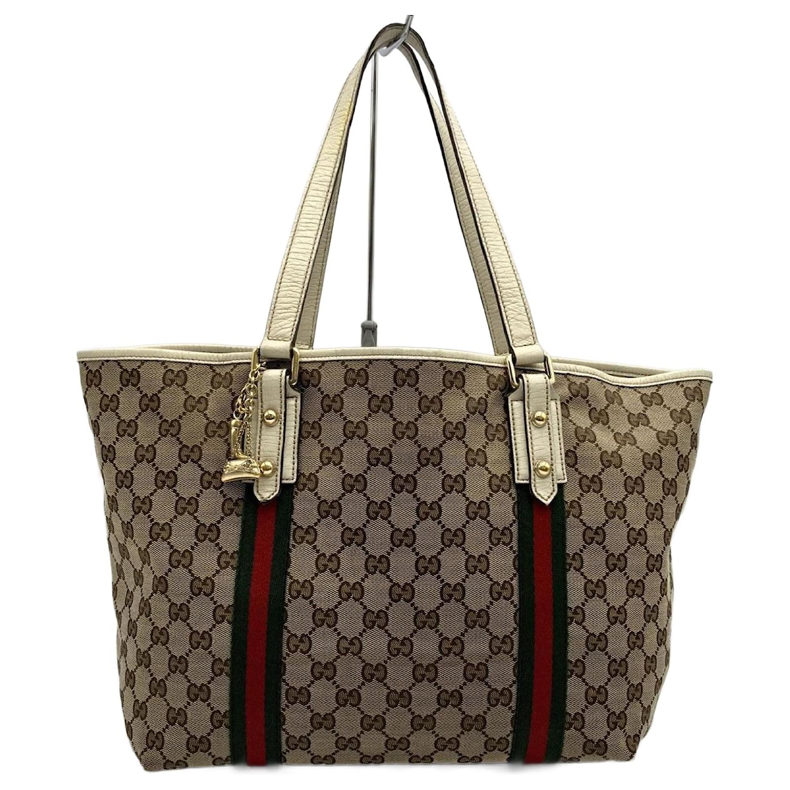 Luxury Bags Gucci Sherry Line Tote Bag Gucci Sherry Line Beige