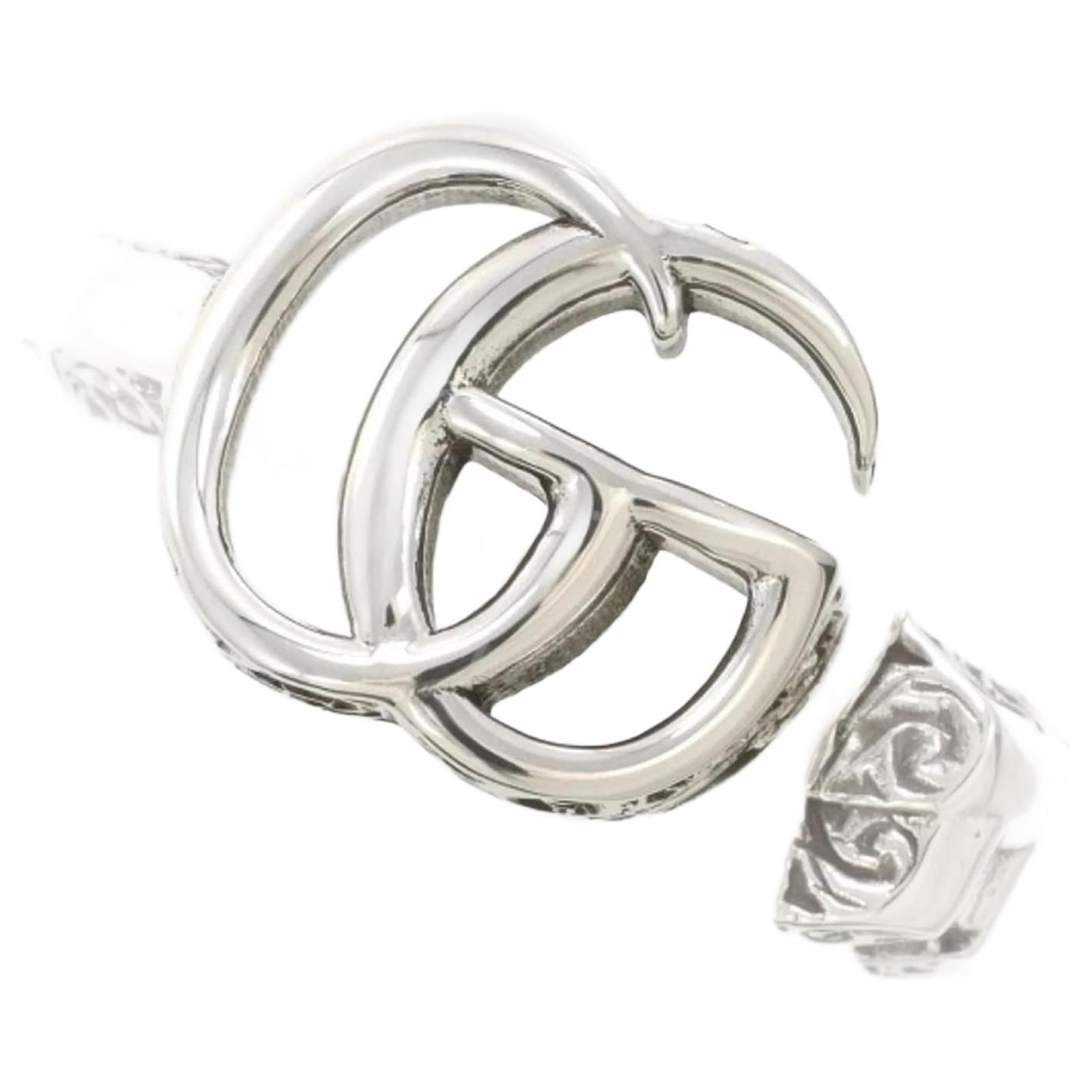 Bague en argent Double G de Gucci Argenté Joli Closet
