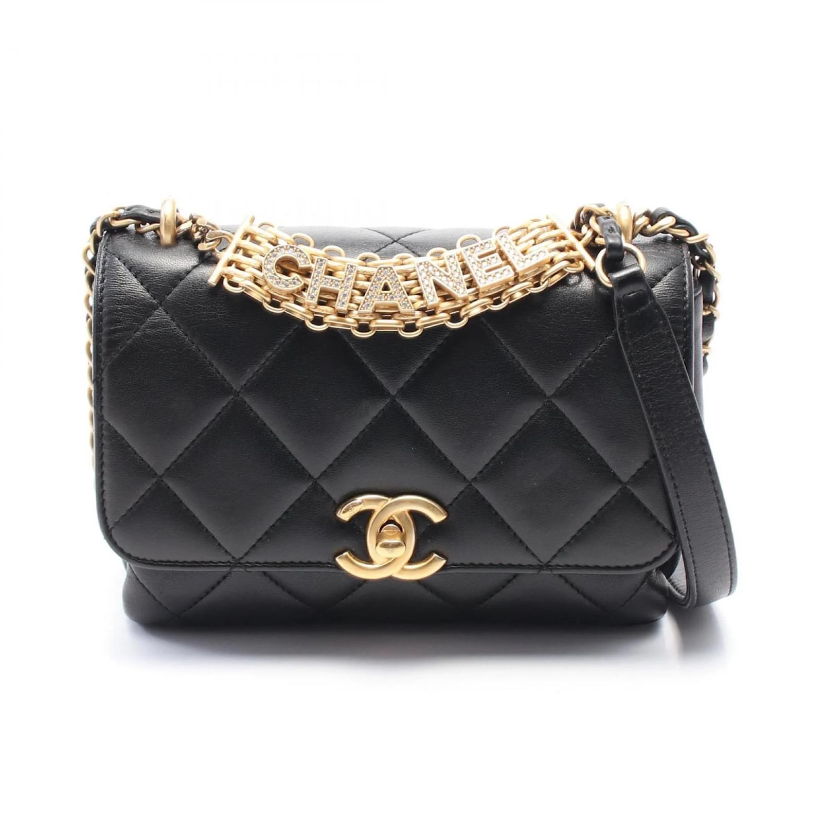 Chanel Matelasse Shoulder Bag Black Leather ref.2169477 - Joli Closet