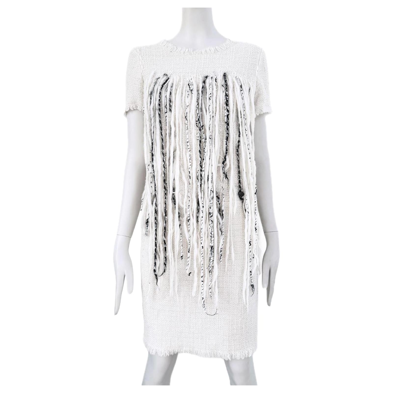 Arctic Ice Collection Iconic Fringe Tweed Dress