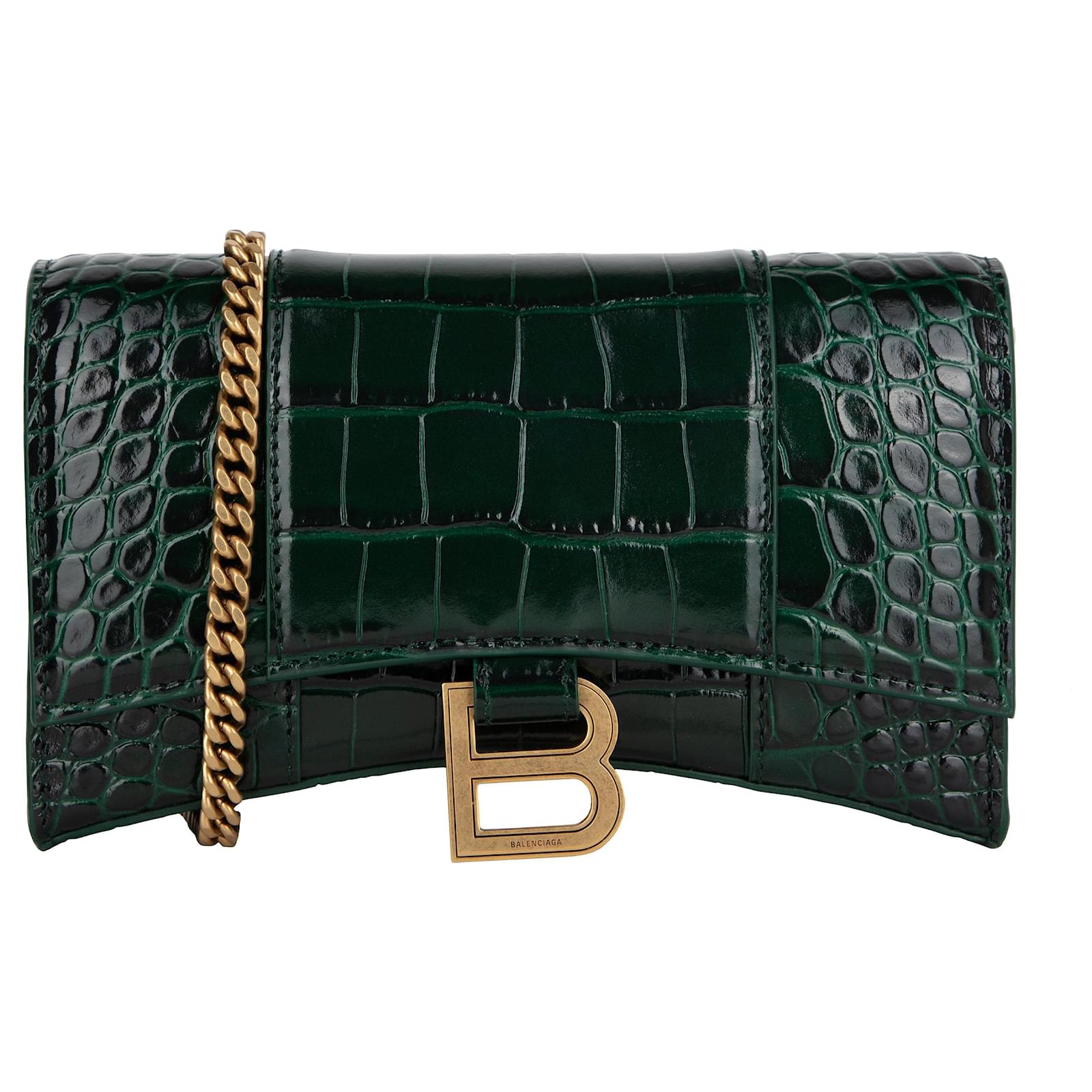 Portafoglio Hourglass Portafoglio Balenciaga Donna BALENCIAGA: Borsa Wallet  Hourglass In Pelle Celeste Borsa Mini