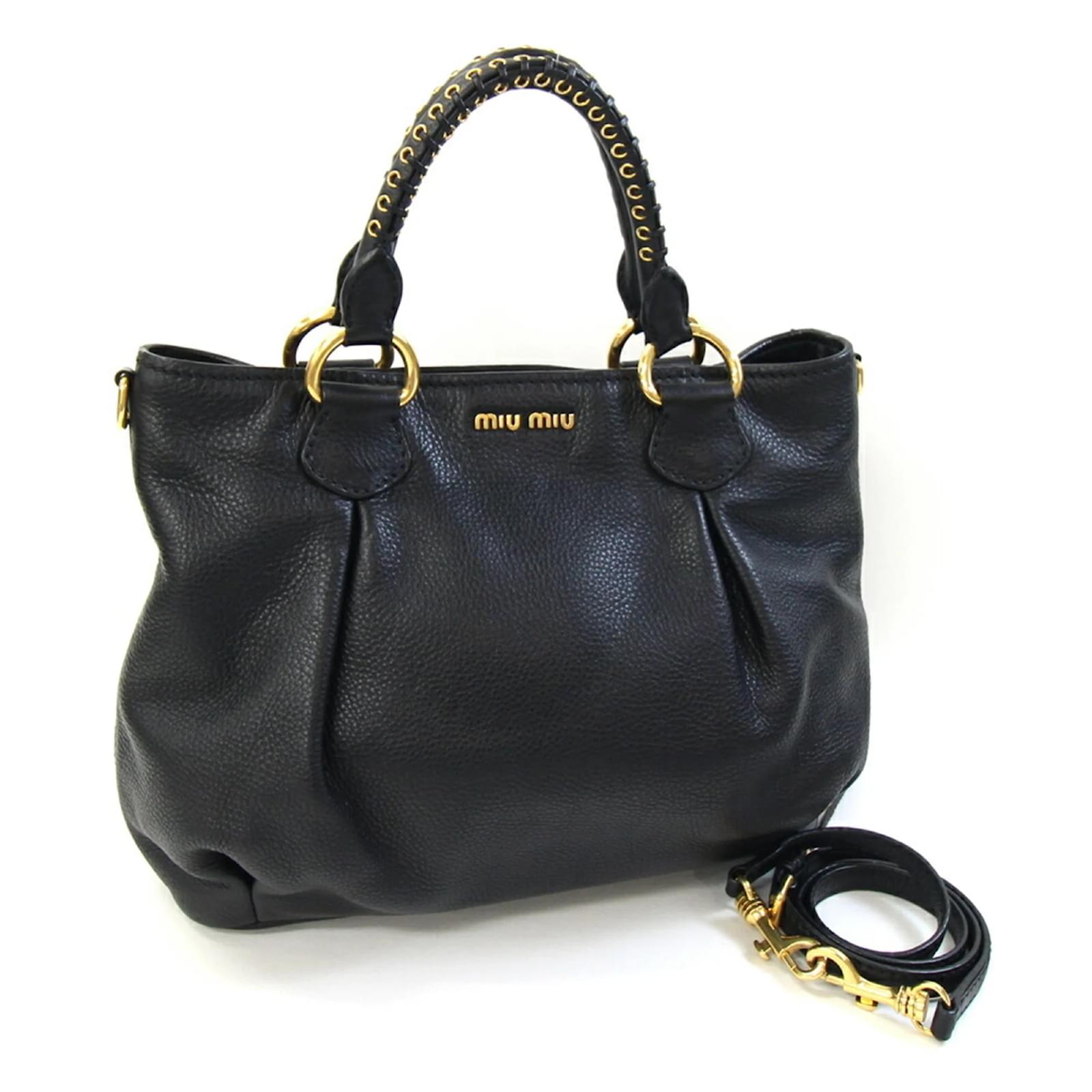 miu-miu-black-leather-shoulder-bag-ref-2171566-joli-closet