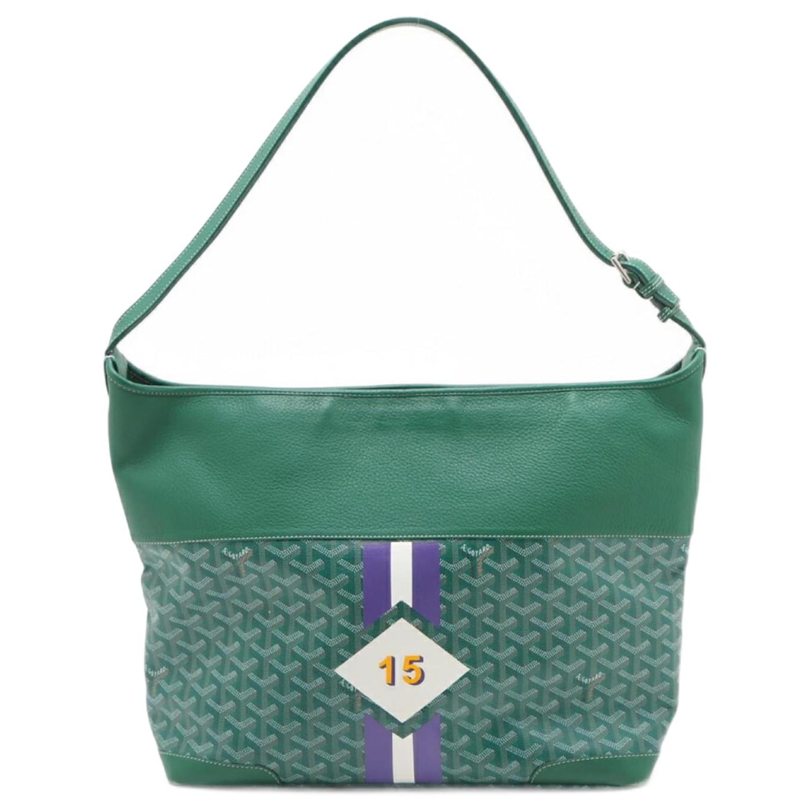 Goyard Grenadine Green Leather Tote Handbag Cloth