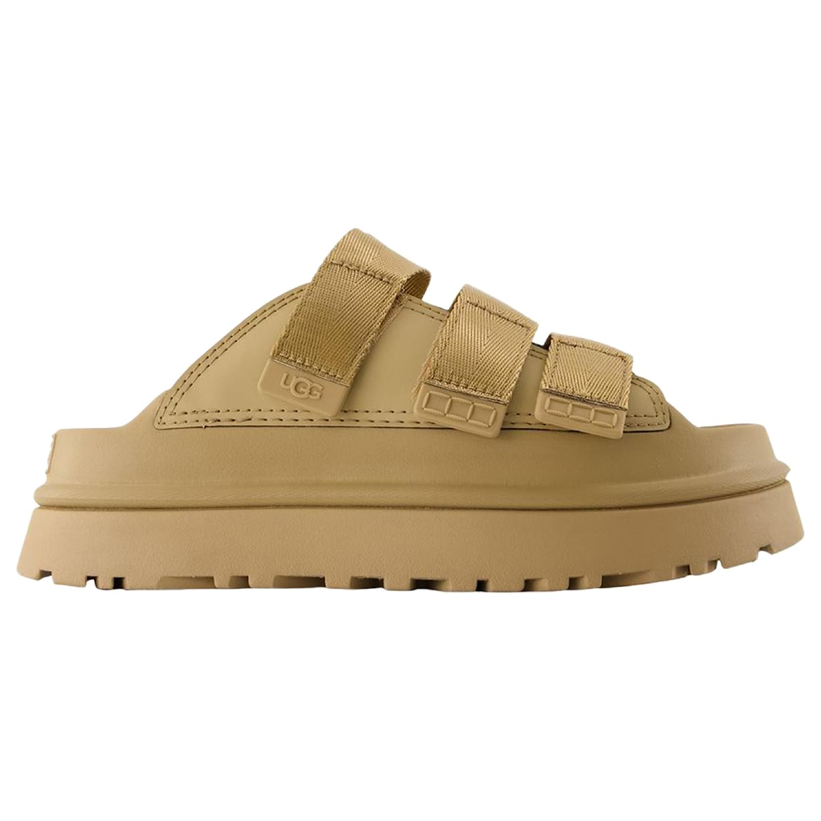 W Goldenglow Slide Mules UGG Synthetic Brown Beige ref