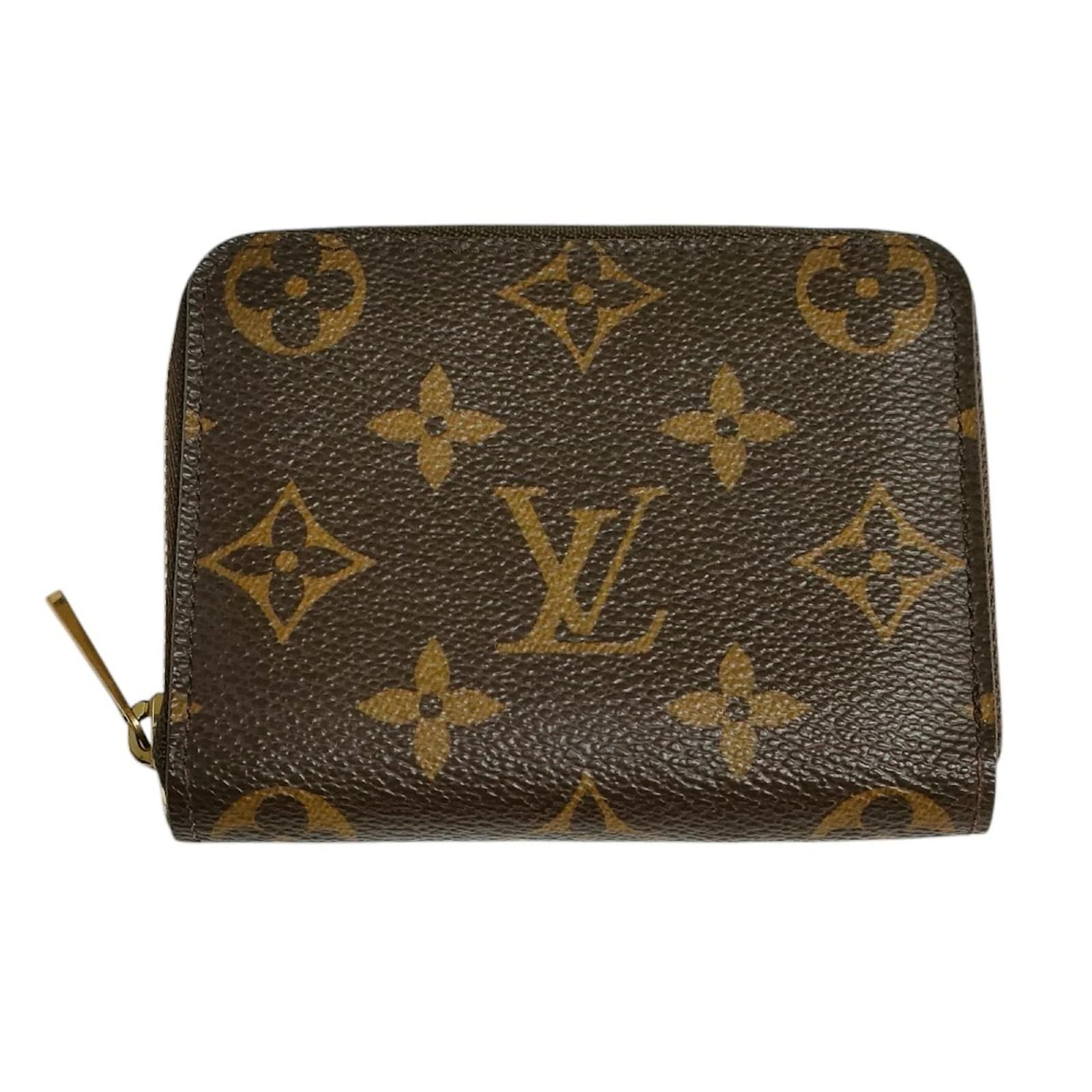 Monedero redondo con cremallera Monogram Louis Vuitton Castaño