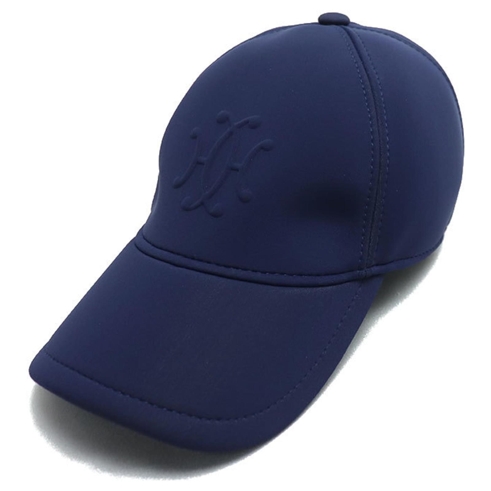 Hermès Hermes Neoban Atlantic H Lift Cap Navy blue Elastane Nylon