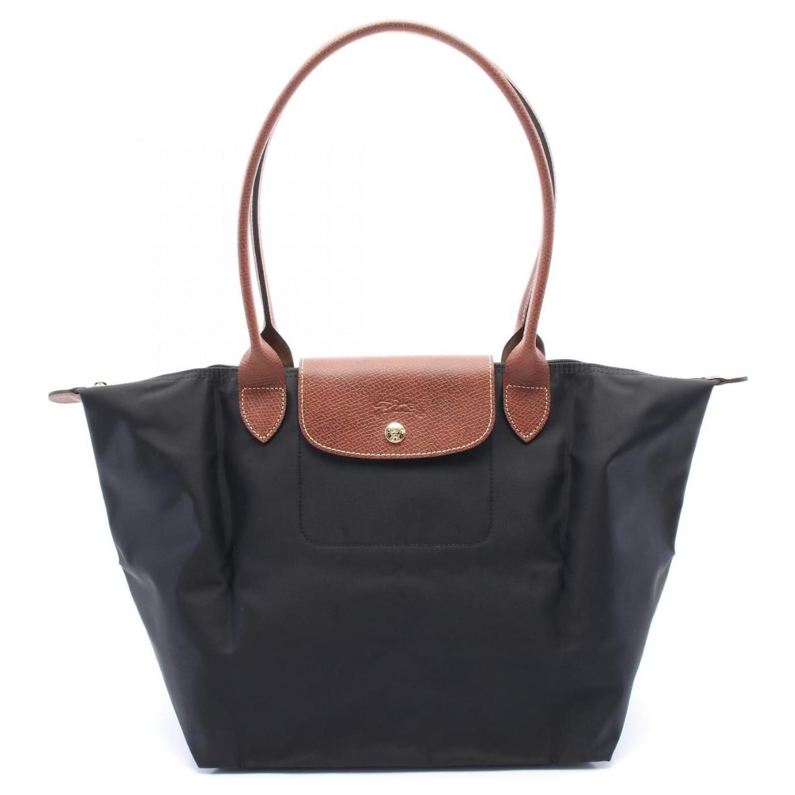 Sac à main Le Pliage Original en toile et cuir Longchamp