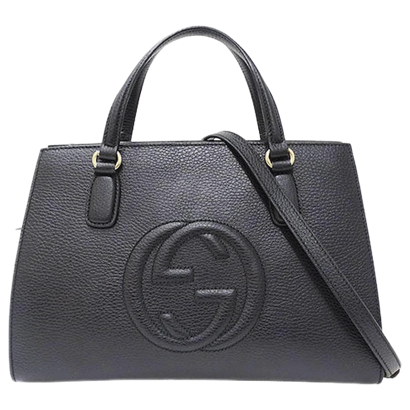 Damen Handtasche Gucci Ledertasche Schwarz Gucci Tasche Schwarz