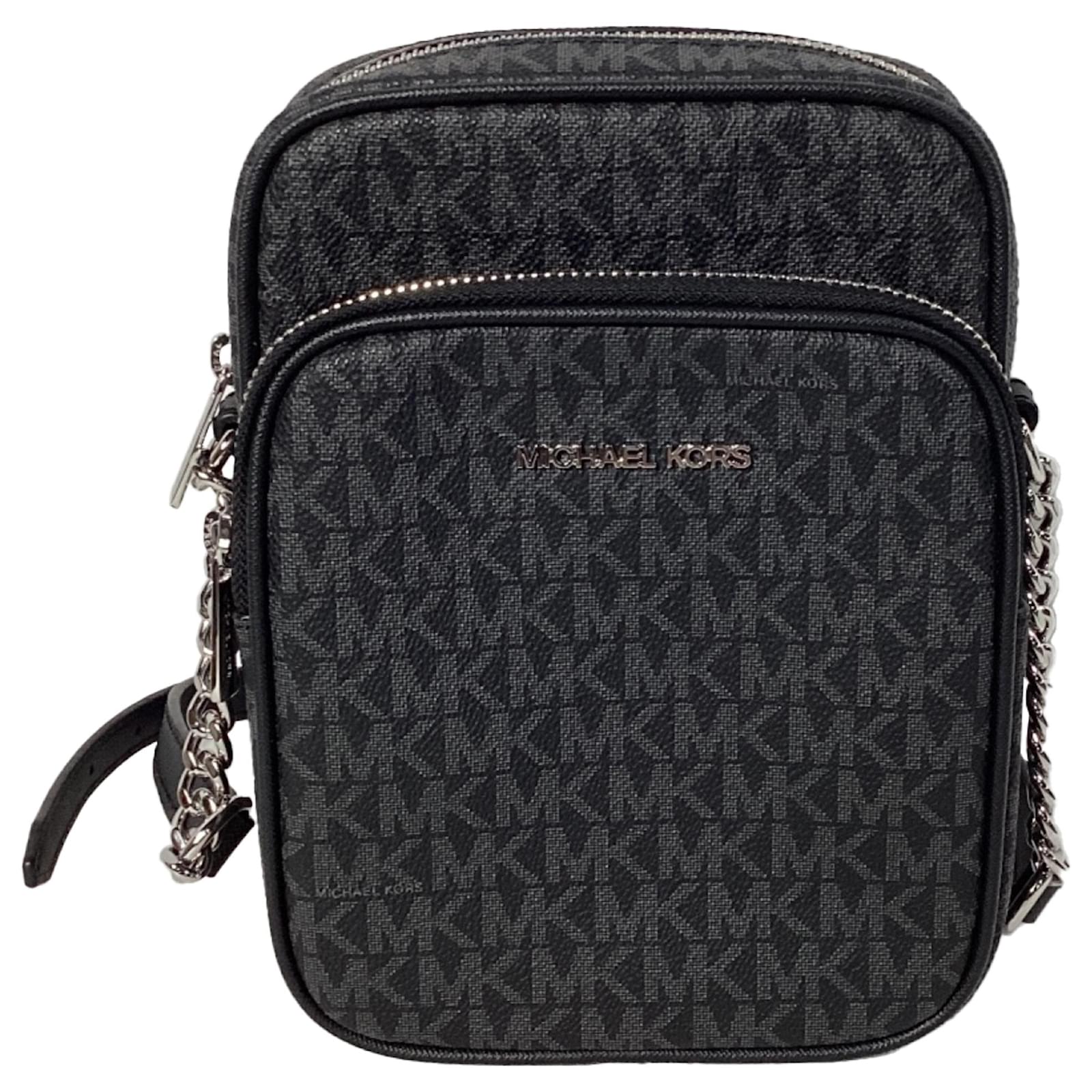 MICHEAL KORS バッグ Michael Kors Chain Crossbody Bag in Black Leather ref