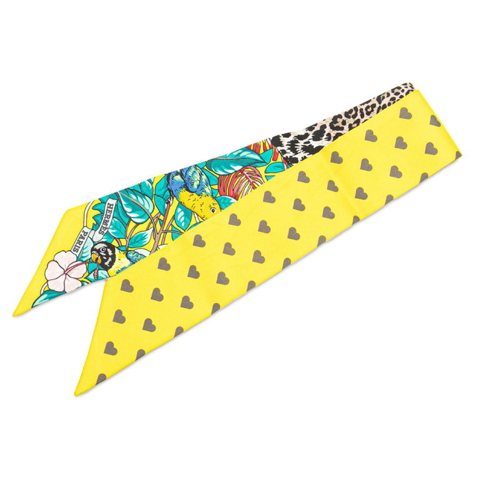 Hermès Hermes Twilly Jungle Love Scarf Multiple colors Beige