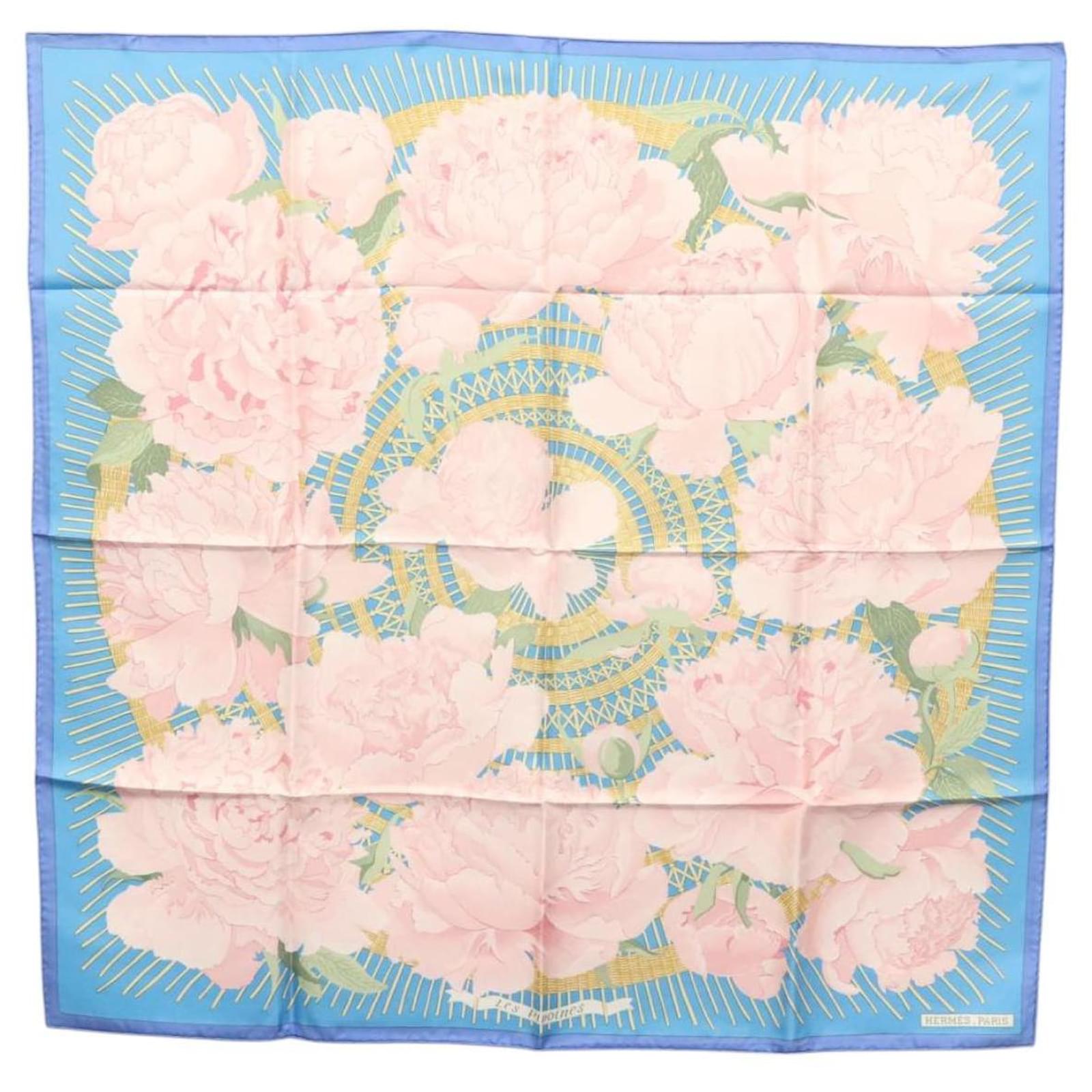 HERMESカレ90 LES PIVOINES SCARF