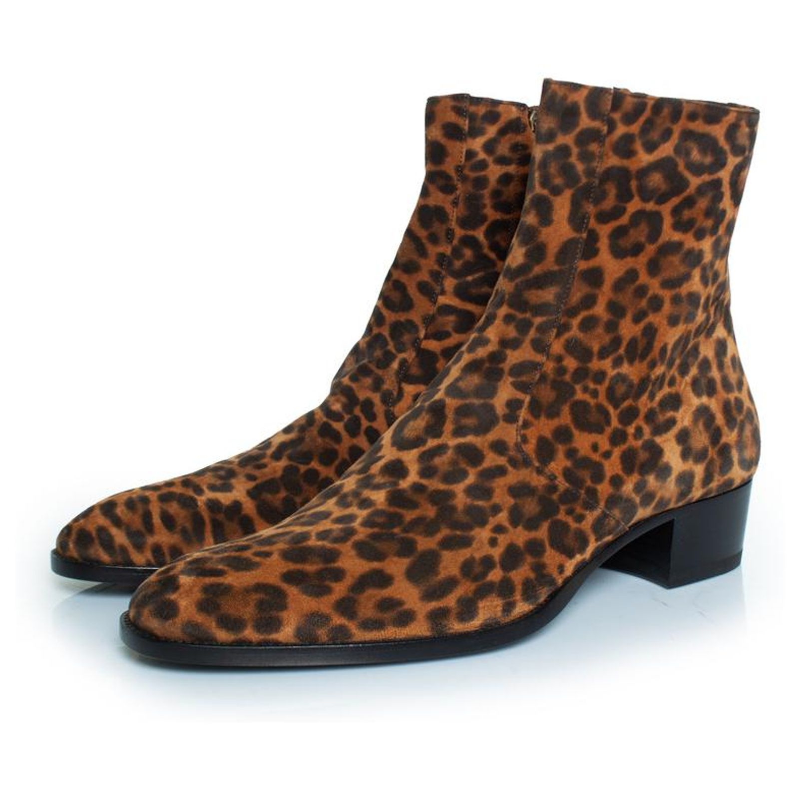 Saint Laurent Wyatt Leopard Boot Doesn main image 2