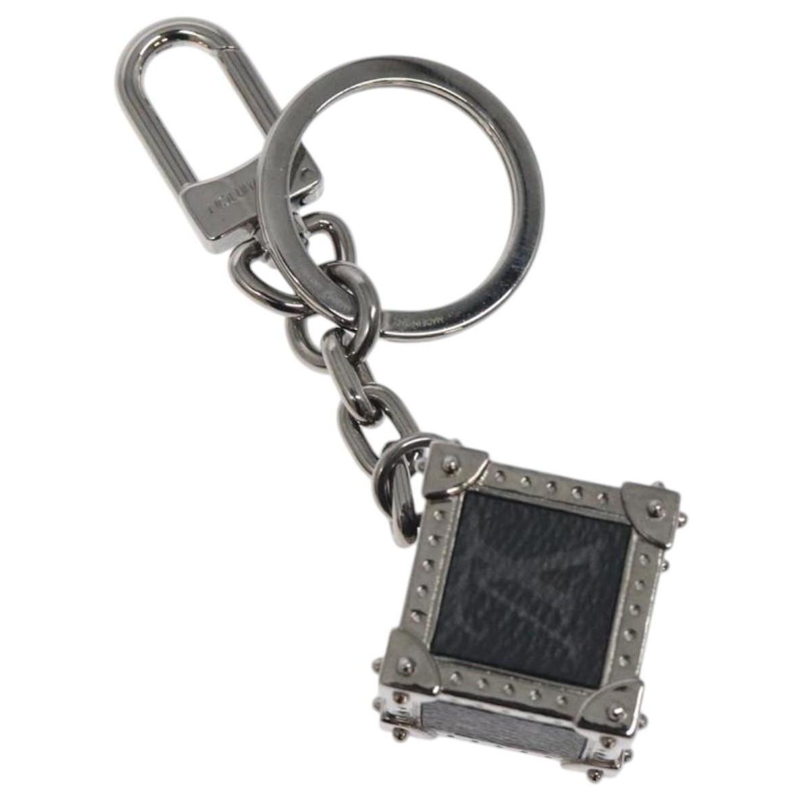 LOUIS VUITTON Monogram Eclipse Porte Cles Mon Cube Charm M68867 LV