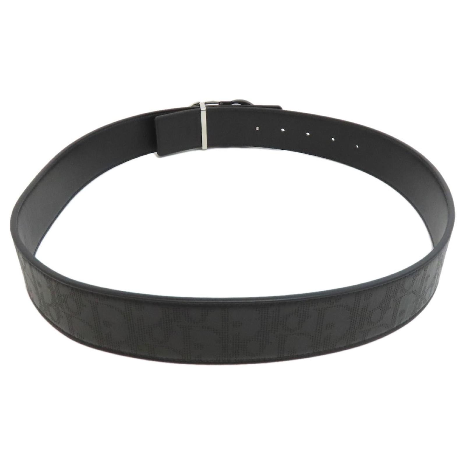 Christian Dior Logo Trotter Belt BLACK