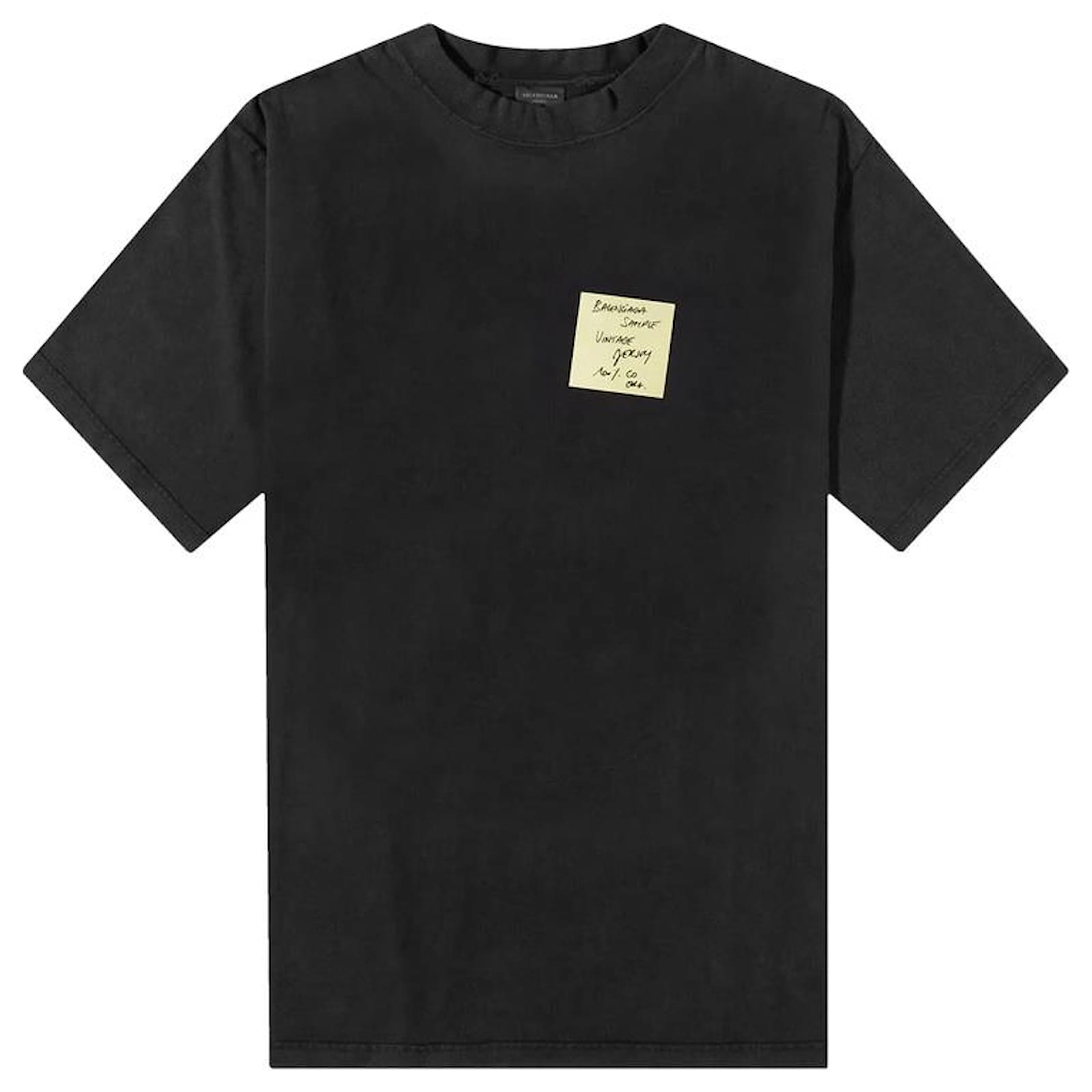 NEW BALENCIAGA TSHIRT 739028 POST IT T1 52 L OVERSIZE UNISEX