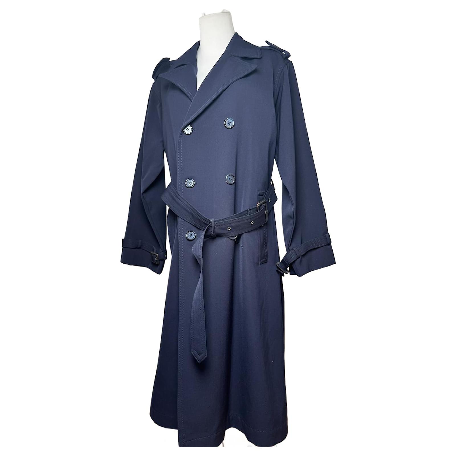 Vintage Yves Saint Laurent Trenchcoat L Navy Navy blue Cotton ref