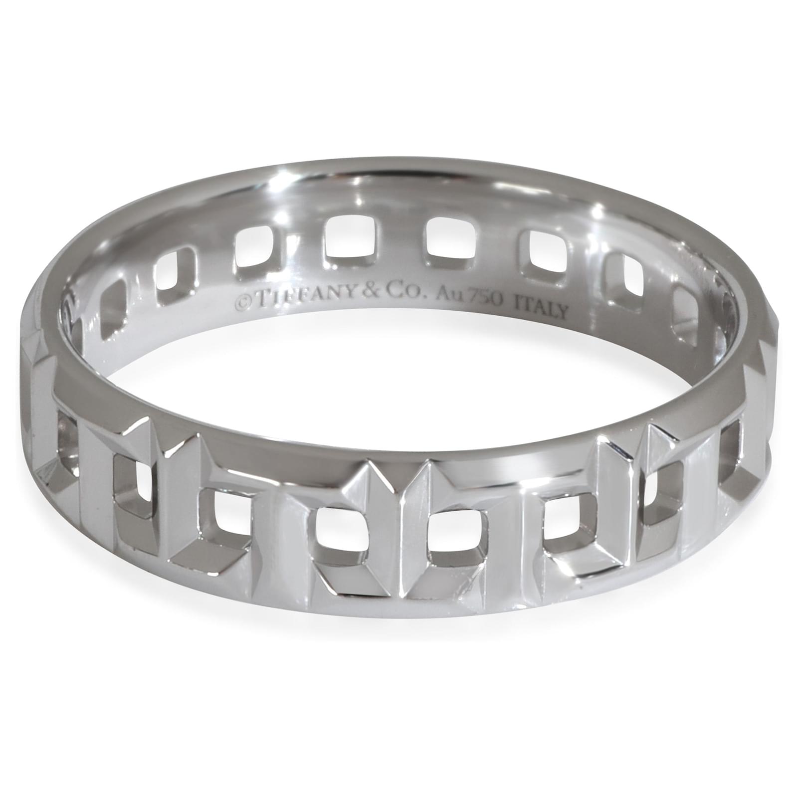 Tiffany White Gold Tiffany T True Wide Ring