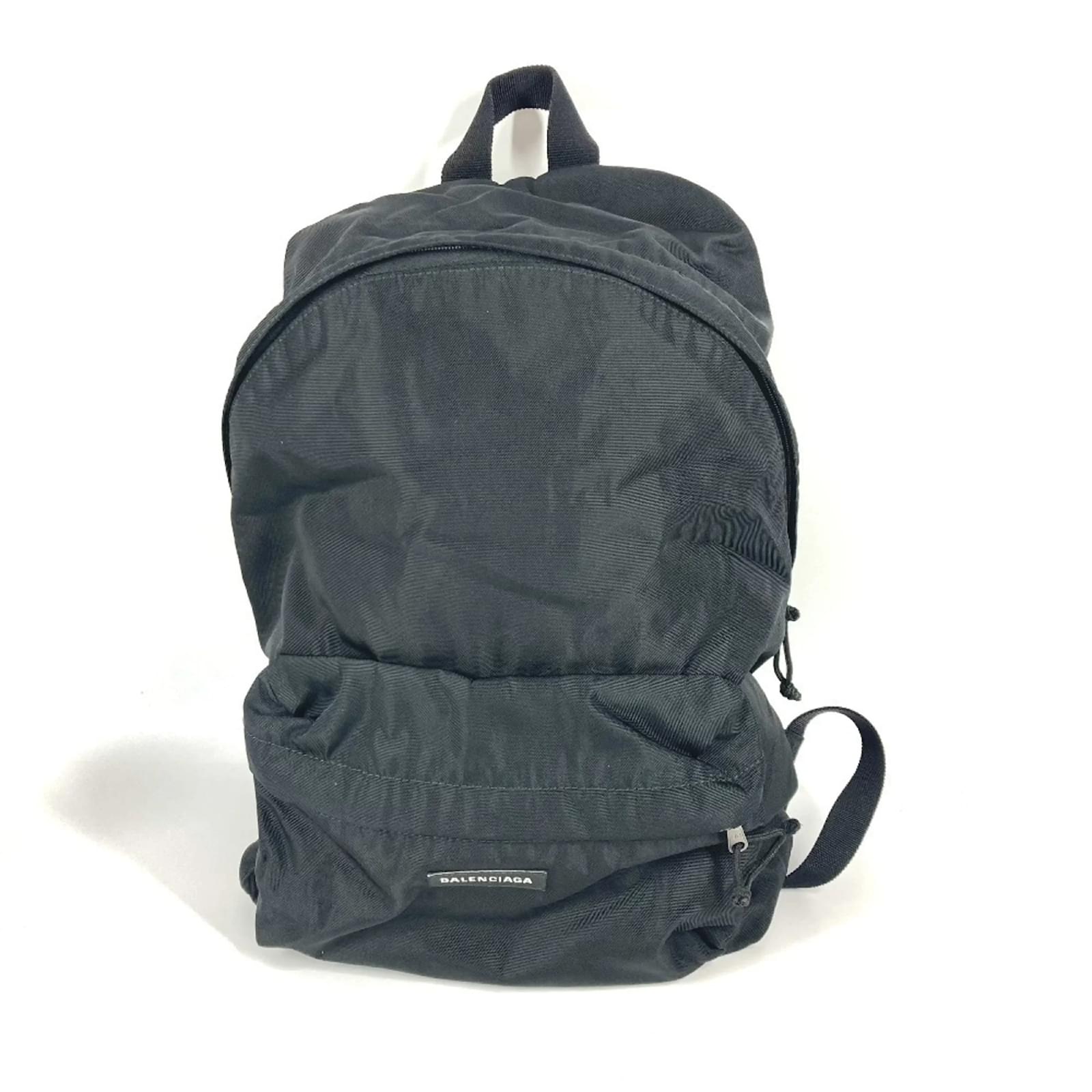 Zaino con logo Explorer Balenciaga 503221 Nero Bianco Tela ref