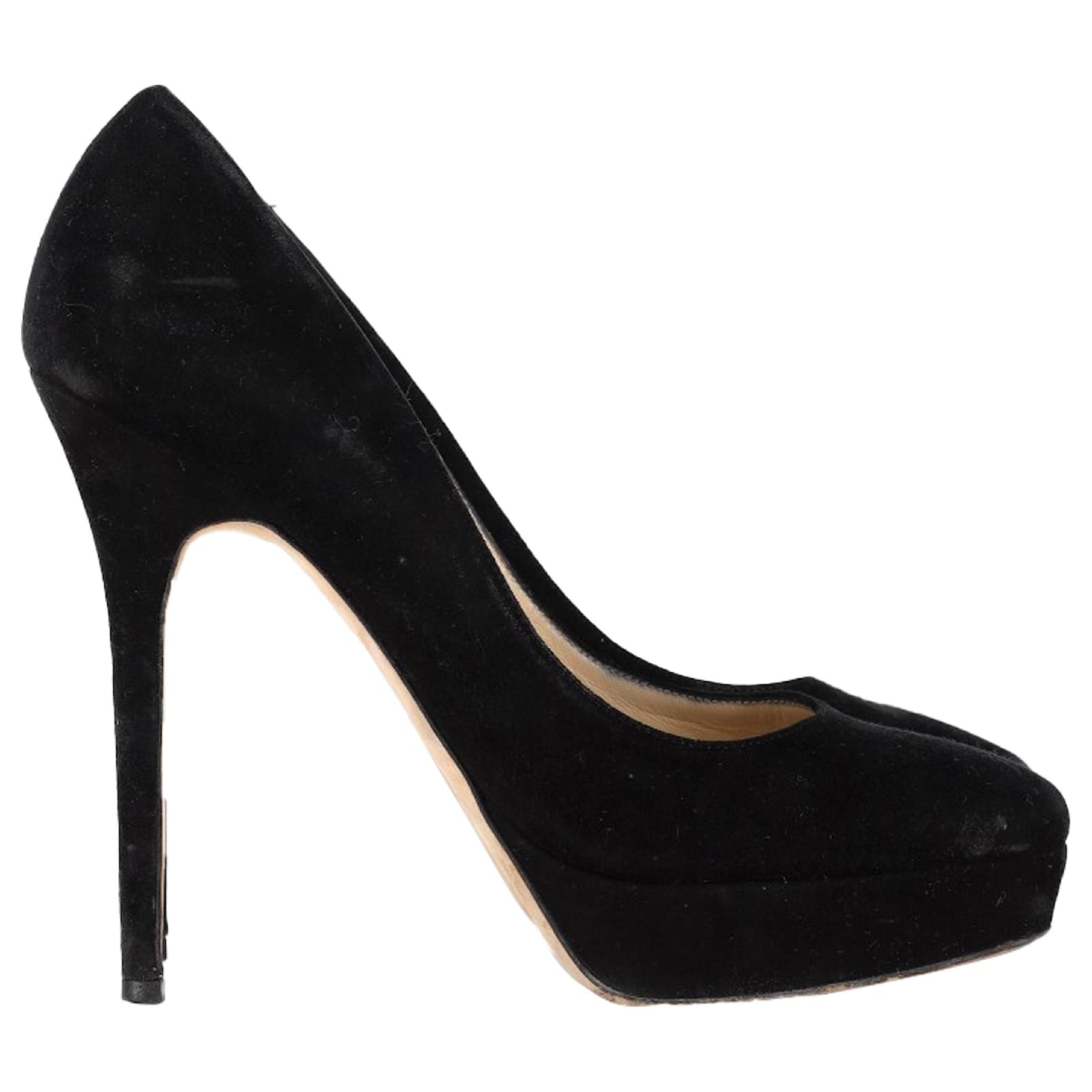 Escarpins à plateforme Jimmy Choo en daim noir Suede