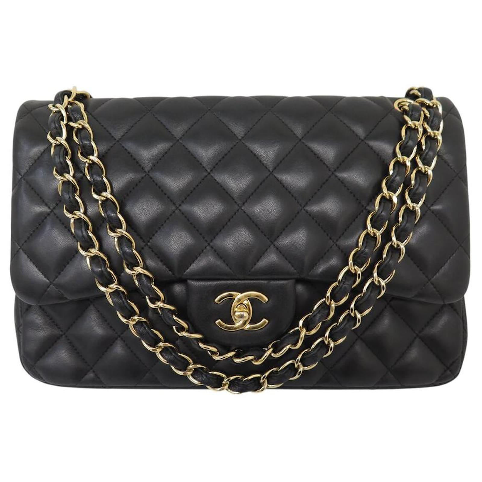 CHANEL TIMELESS GRAND CLASSIC JUMBO SCHWARZE LEDER-TASCHE ref