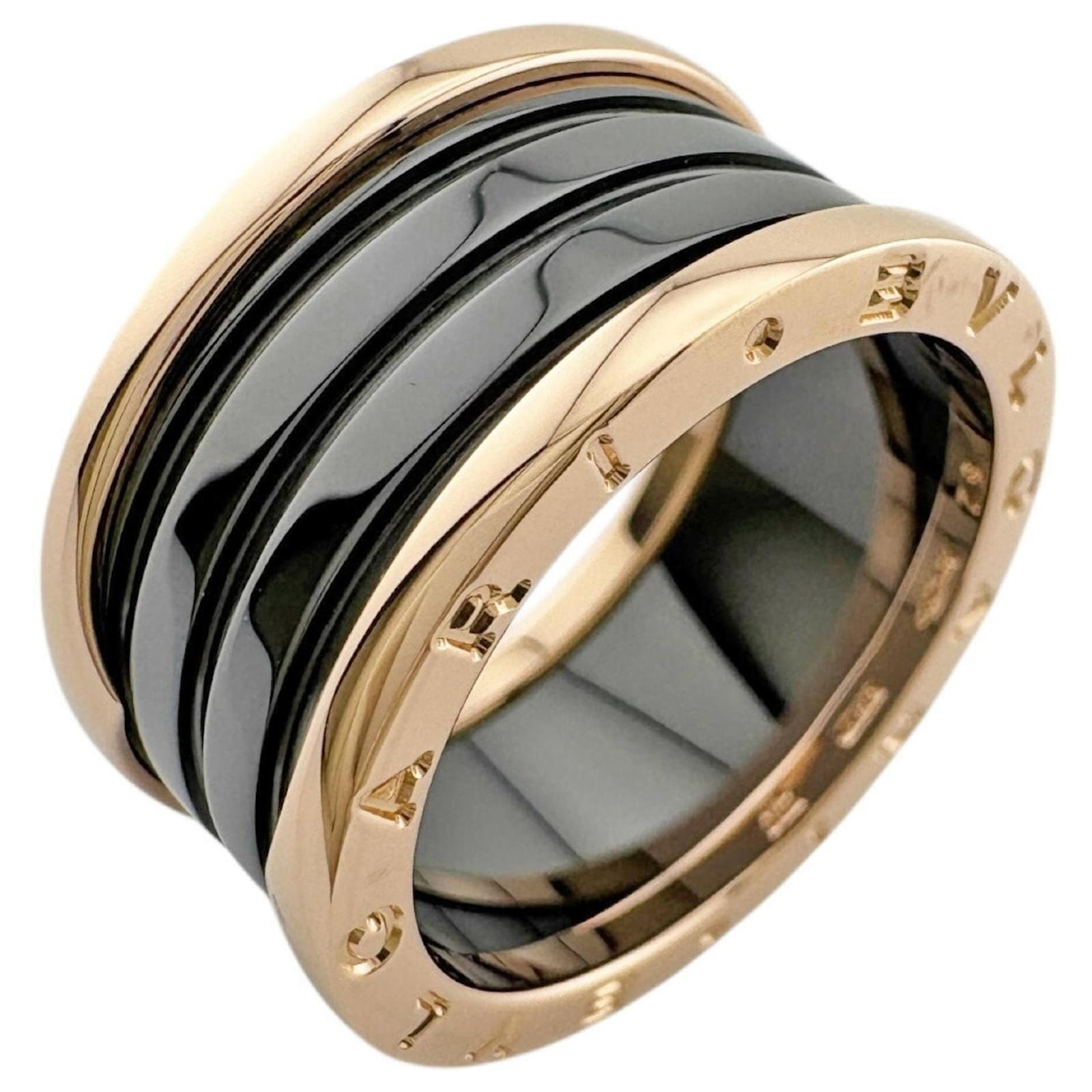 bulgari anello ceramica nero