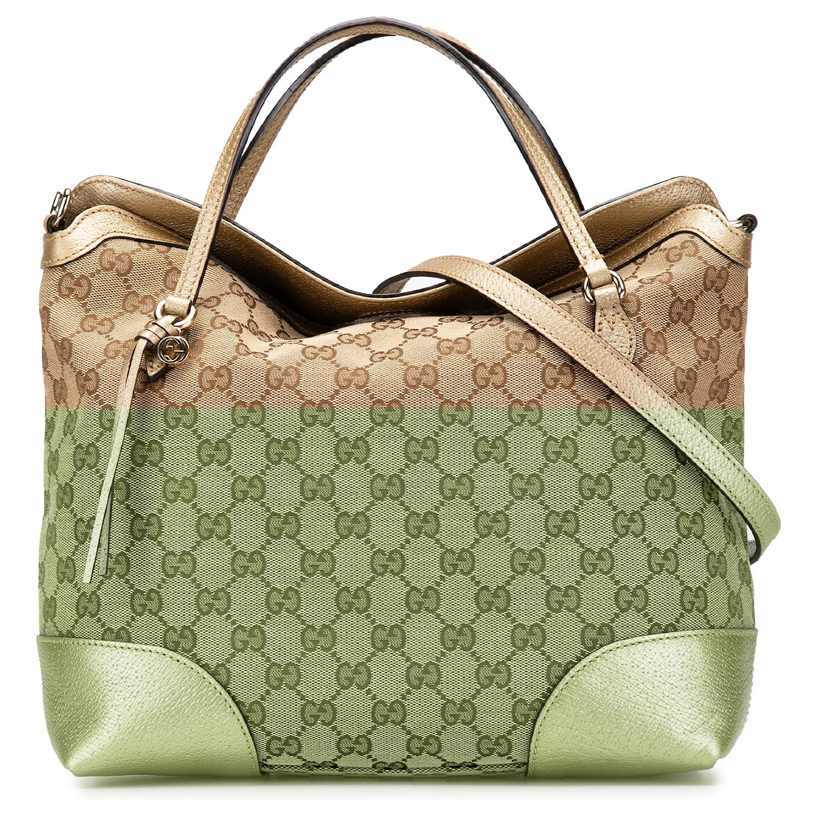Gucci Brown GG Canvas Bree Satchel Beige Cloth Cloth ref