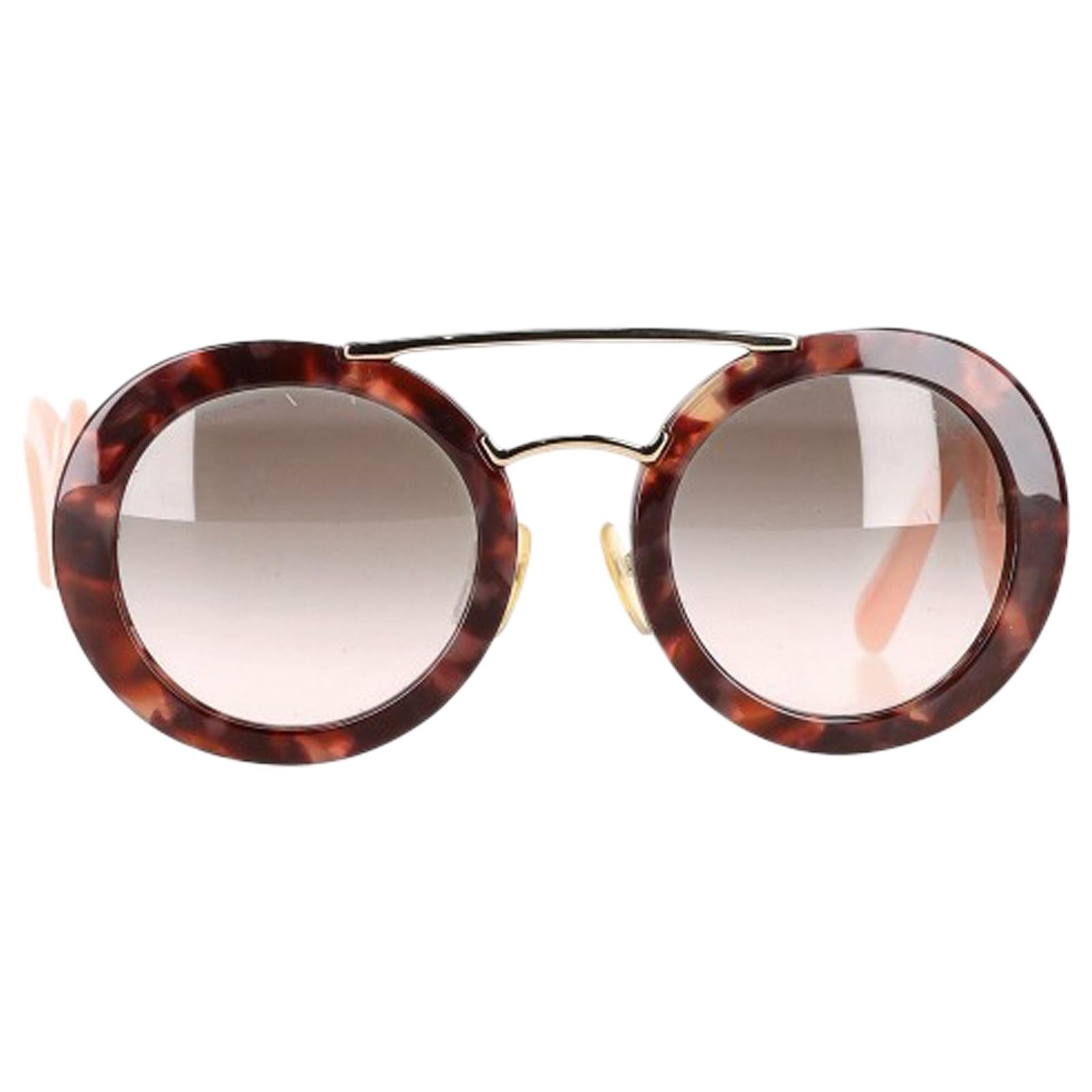 Prada Baroque Tortoise Sunglasses (with case) Prada Baroque Tortoiseshell Sunglasses - Brown Sunglasses  main image 3