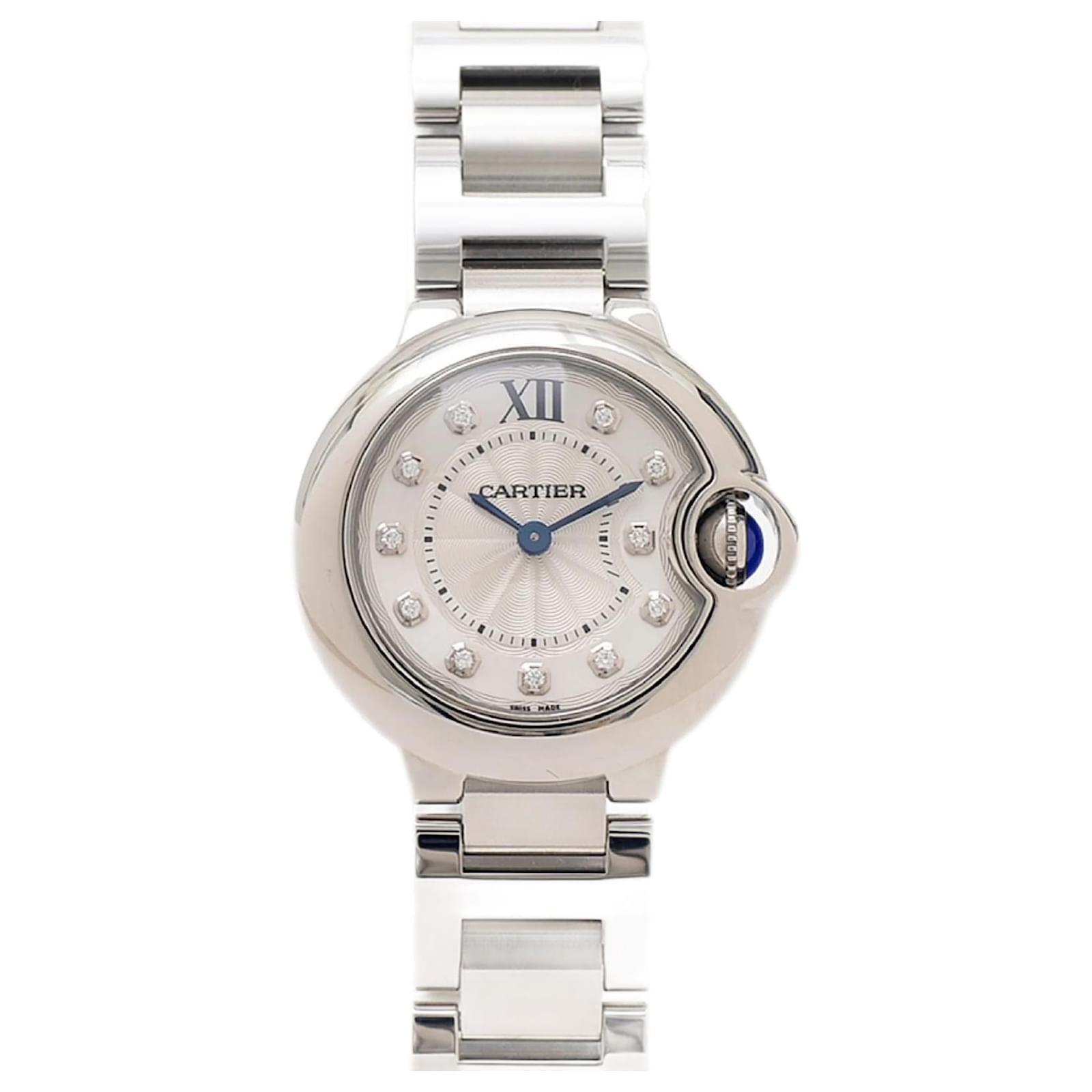 Damenarmbanduhr Cartier Ballon Bleu SM 11P Diamant Quarz ref