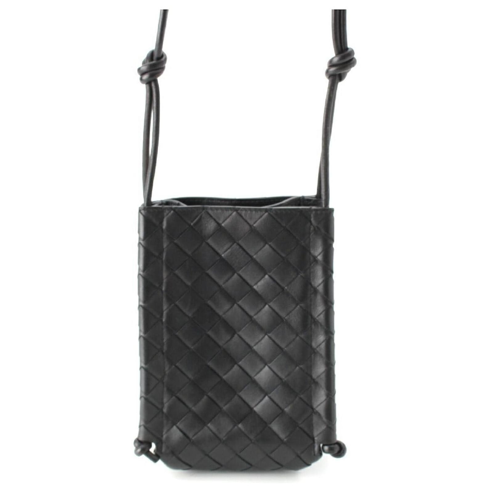 Bottega Veneta Leather Intrecciato The Knot Mini Shoulder