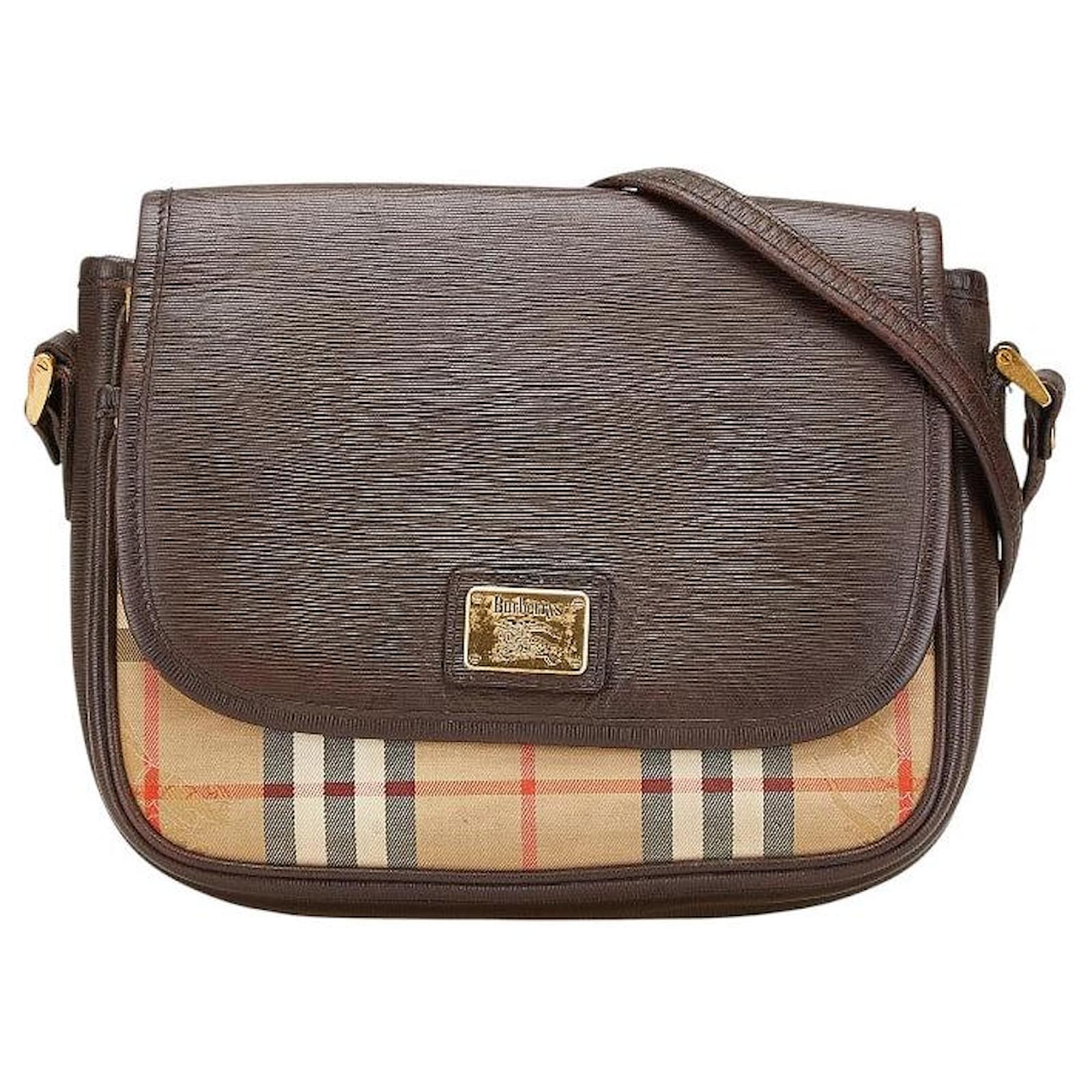 Burberry Leather ShoulderBag ShadowHorse Burberry Nova Check  