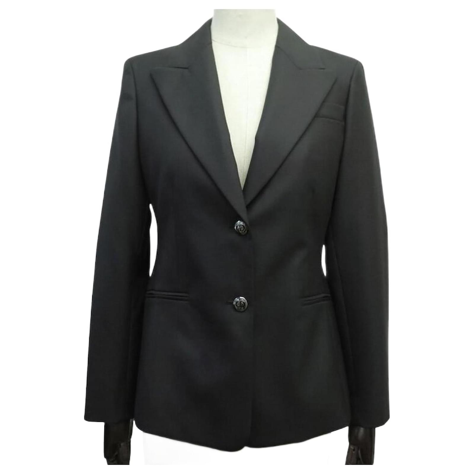 NEW CHRISTIAN DIOR JACKET BAR 1U1V05A1803 38 M BLACK WOOL NEW